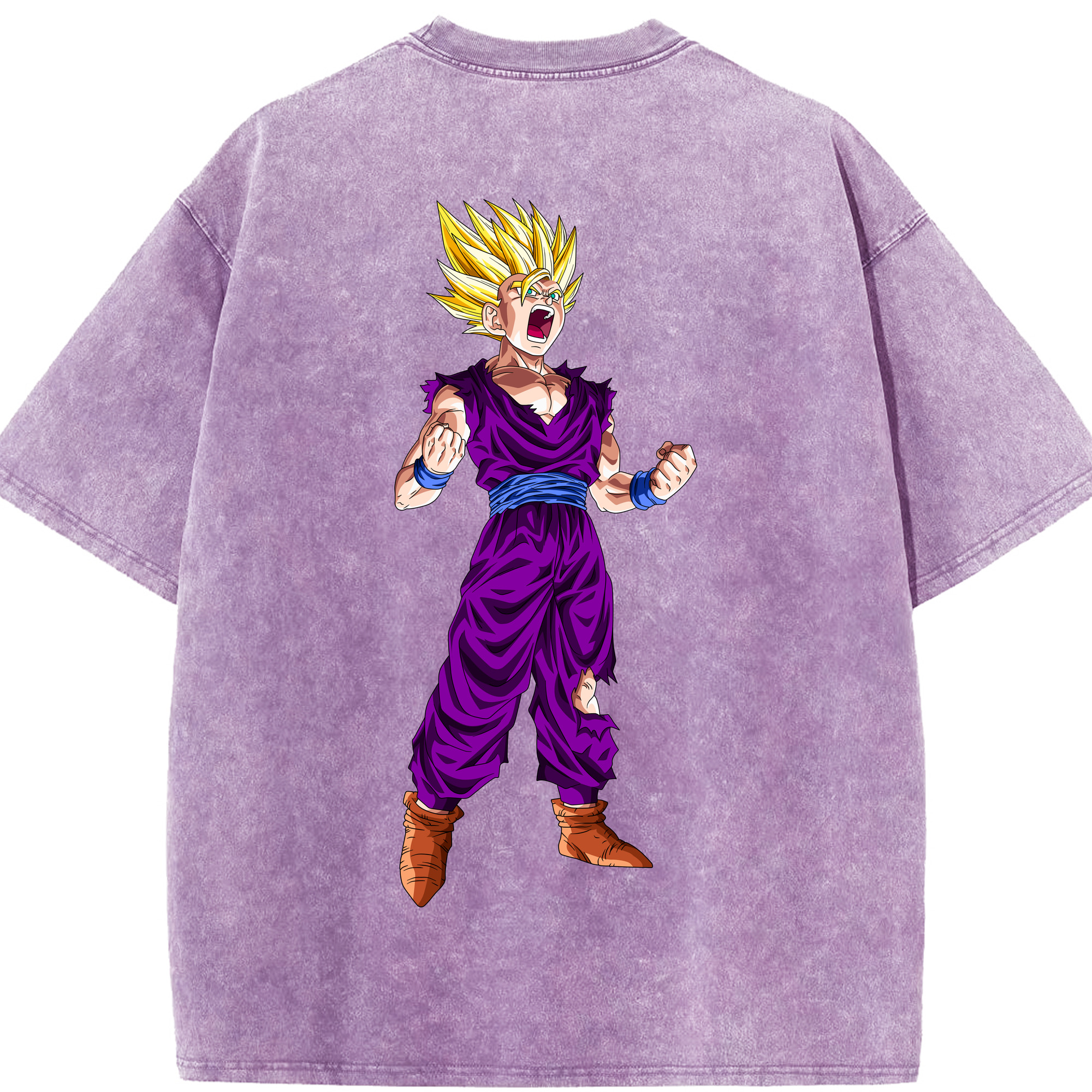 （画像用） ドラゴンボール 孫 悟飯（そんごはん）DRAGON BALL Son Gohan 綿100% ヴィンテージ風 半袖Tシャツ（背面プリント）