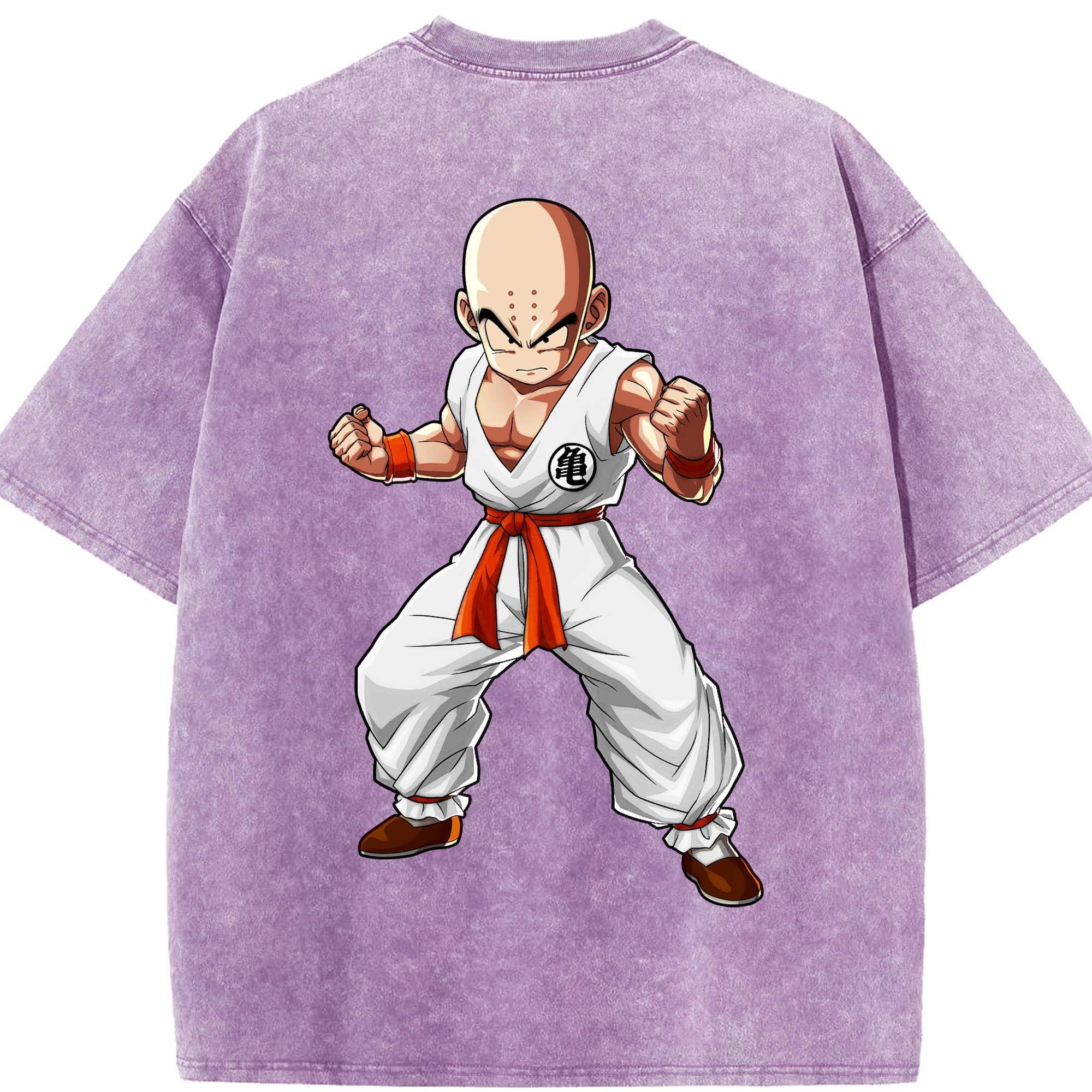 （画像用） ドラゴンボール クリリン DRAGON BALL krillin 綿100% ヴィンテージ風 半袖Tシャツ（背面プリント）