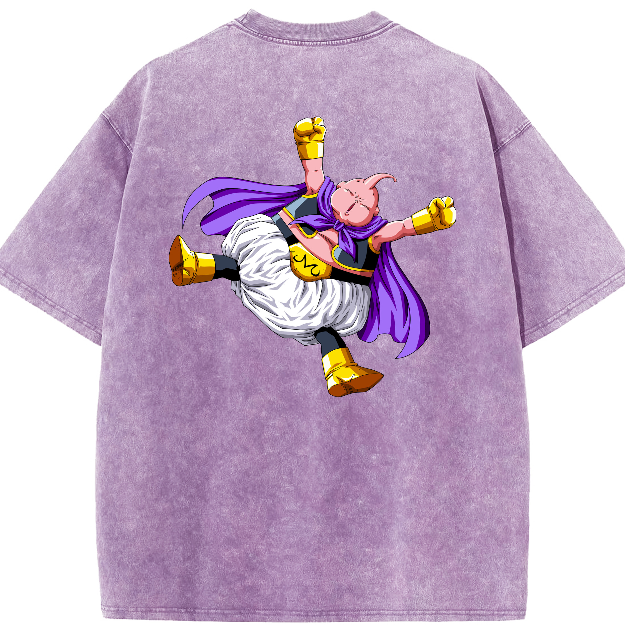 ドラゴンボール 魔人ブウ DRAGON BALL Majin Buu 綿100% ヴィンテージ風 半袖Tシャツ（背面プリント）