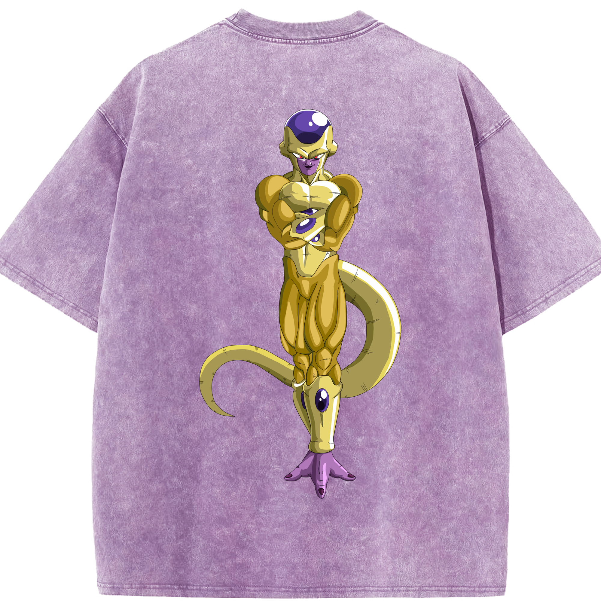 （画像用） ドラゴンボール フリーザ DRAGON BALL Frieza 綿100% ヴィンテージ風 半袖Tシャツ（背面プリント）
