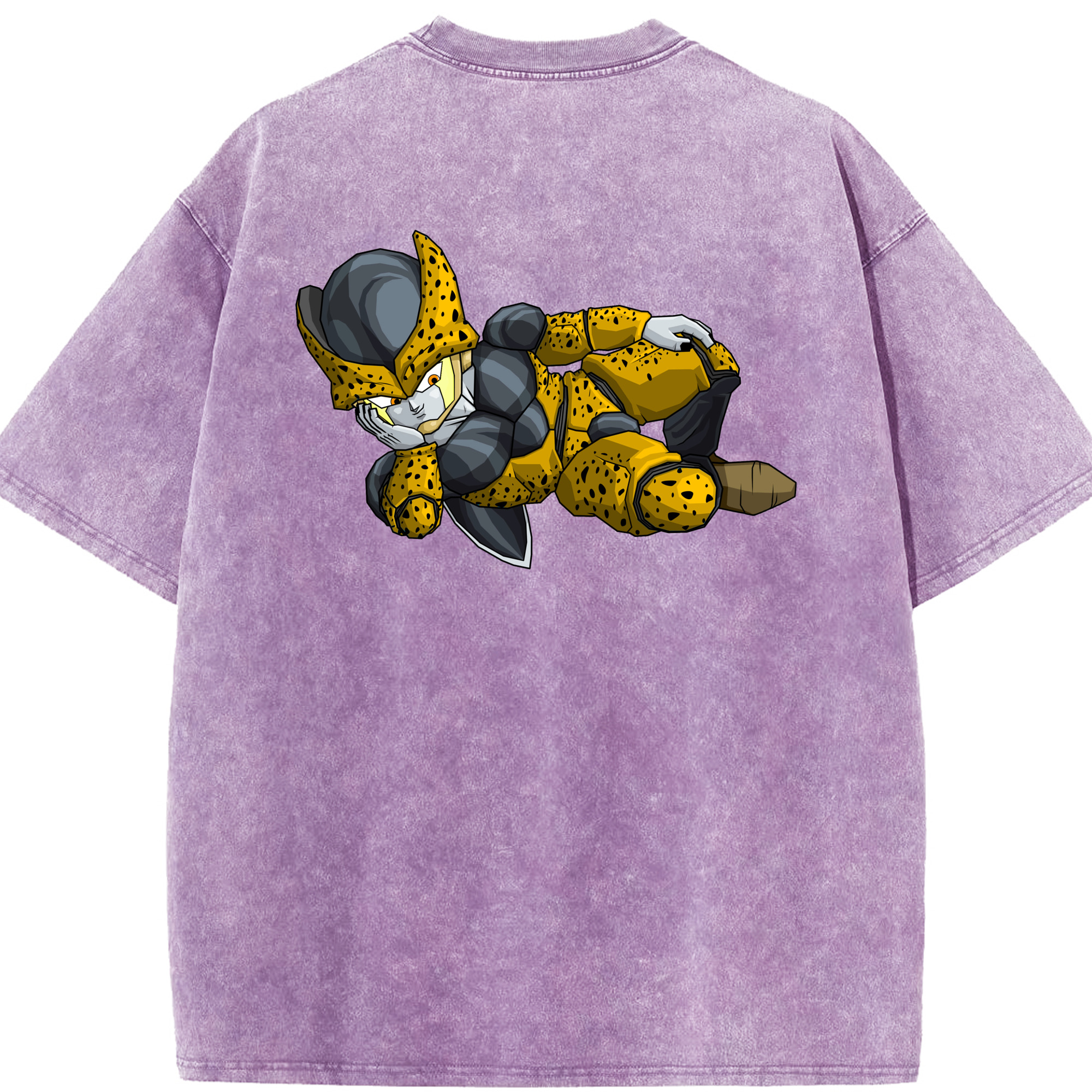 （画像用） ドラゴンボール セル DRAGON BALL Cell 綿100% ヴィンテージ風 半袖Tシャツ（背面プリント）