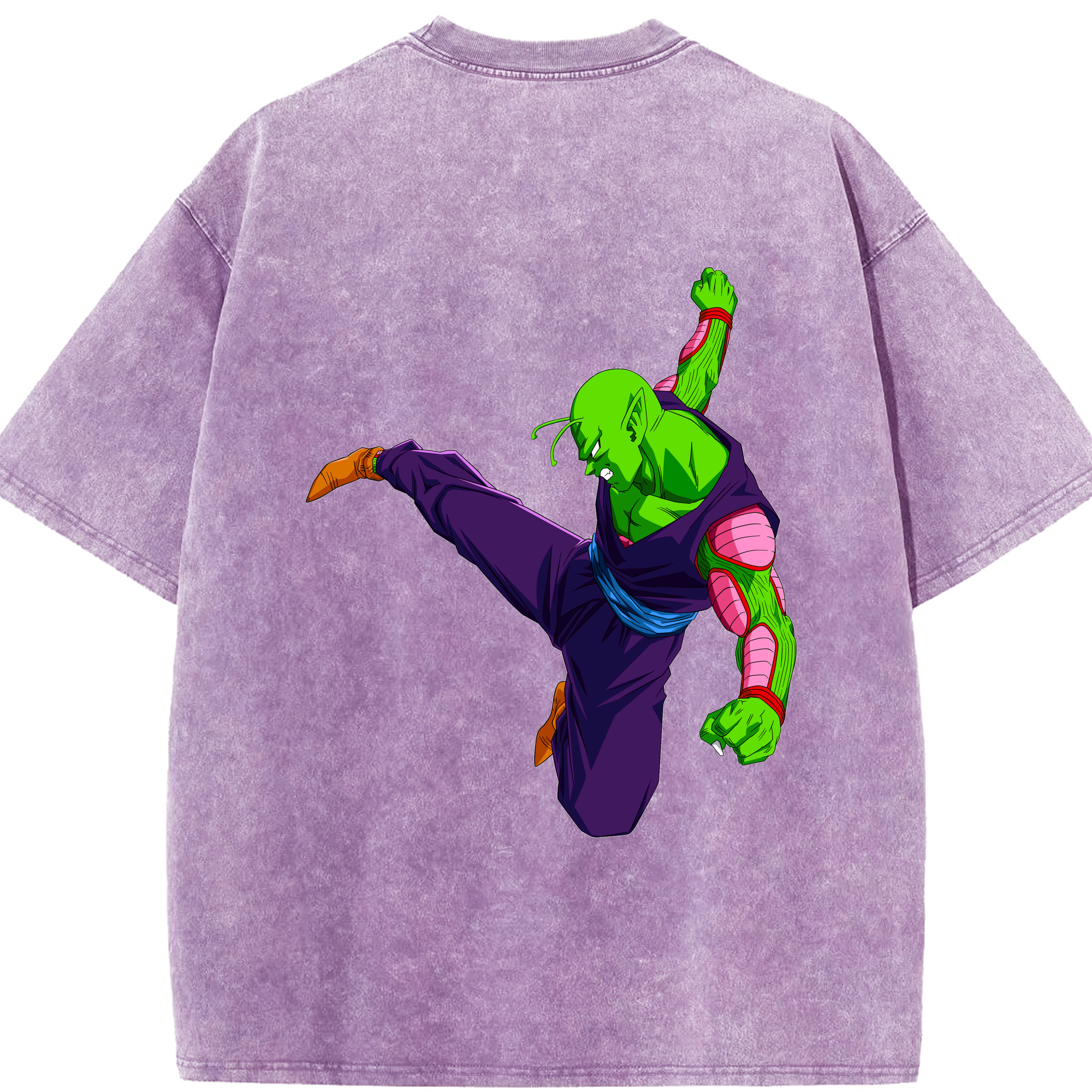（画像用） ドラゴンボール ピッコロ DRAGON BALL Piccolo 綿100% ヴィンテージ風 半袖Tシャツ（背面プリント）