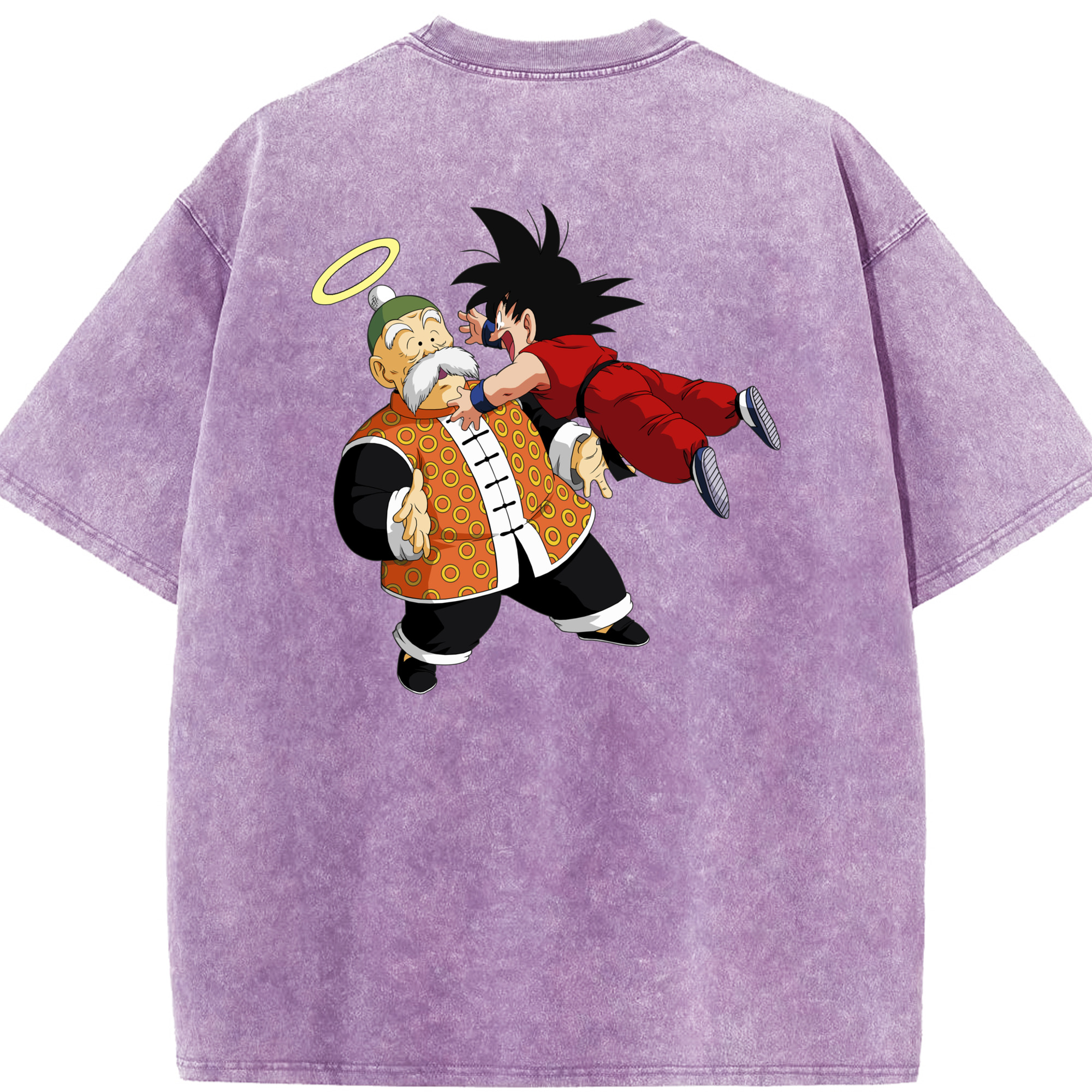 （画像用） ドラゴンボール 孫悟空（そん ごくう）Son Goku カカロット DRAGON BALL Kakarotto 綿100% ヴィンテージ風 半袖Tシャツ（背面プリント）