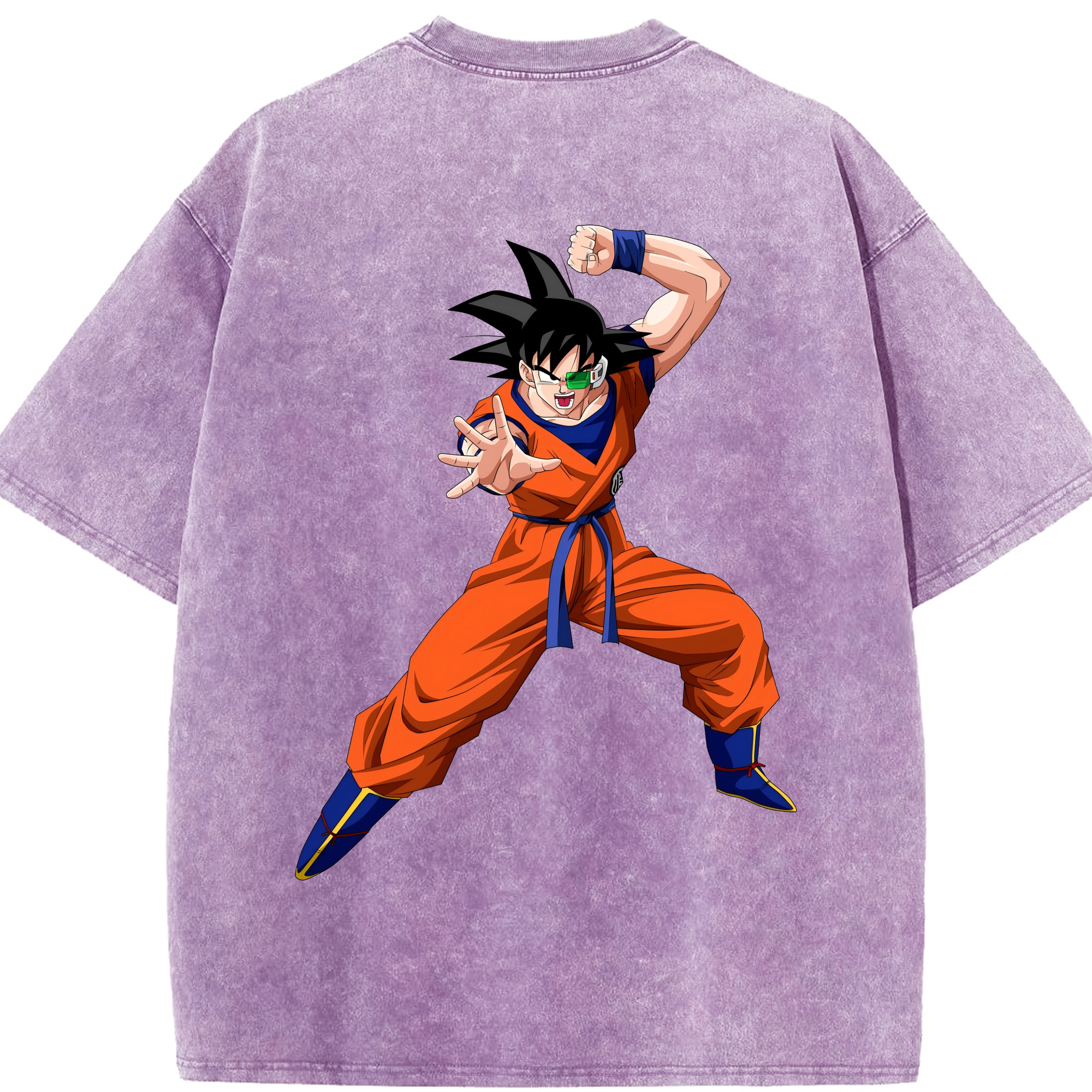 （画像用） ドラゴンボール 孫悟空（そん ごくう）Son Goku カカロット DRAGON BALL Kakarotto 綿100% ヴィンテージ風 半袖Tシャツ（背面プリント）