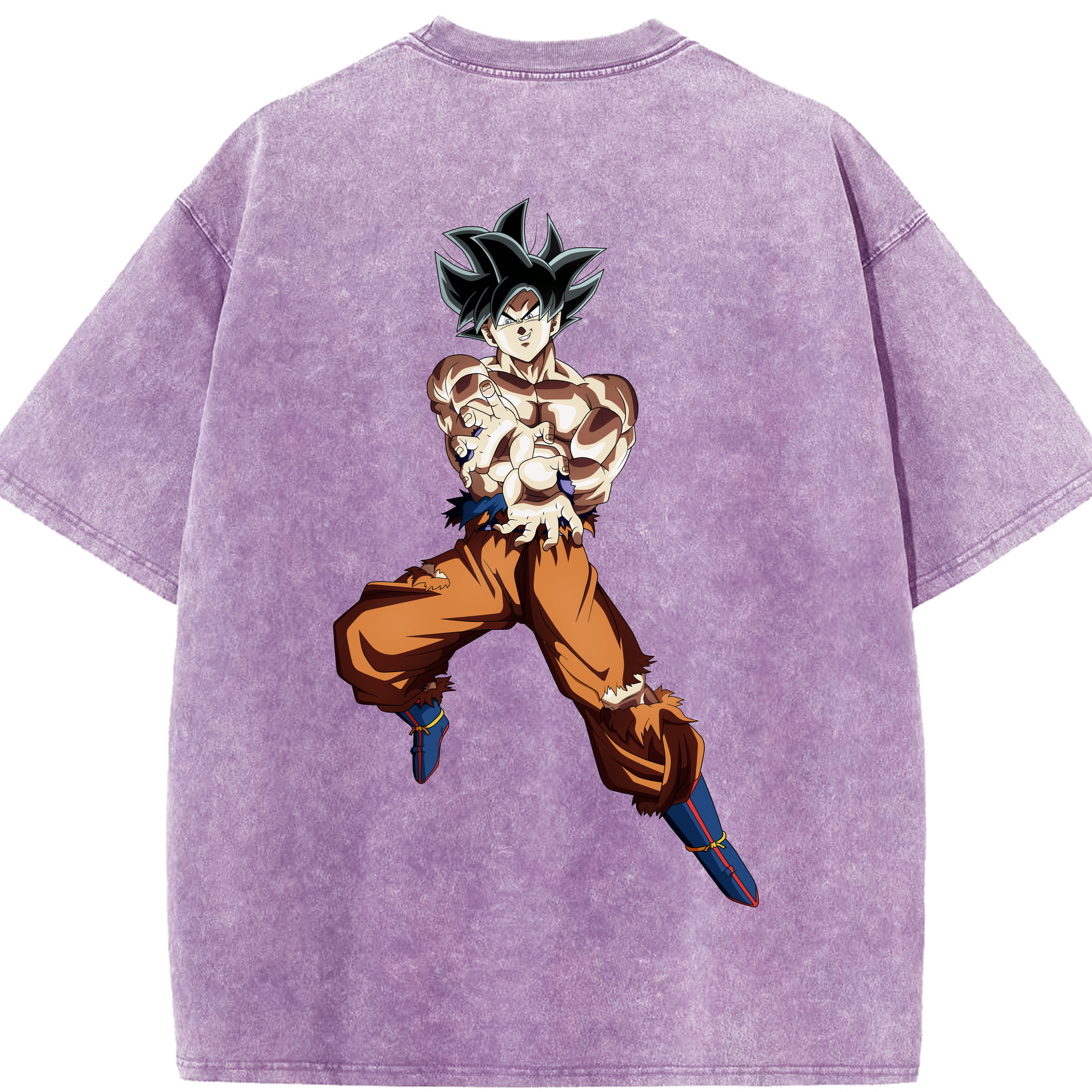 （画像用） ドラゴンボール 孫悟空（そん ごくう）Son Goku カカロット DRAGON BALL Kakarotto 綿100% ヴィンテージ風 半袖Tシャツ（背面プリント）