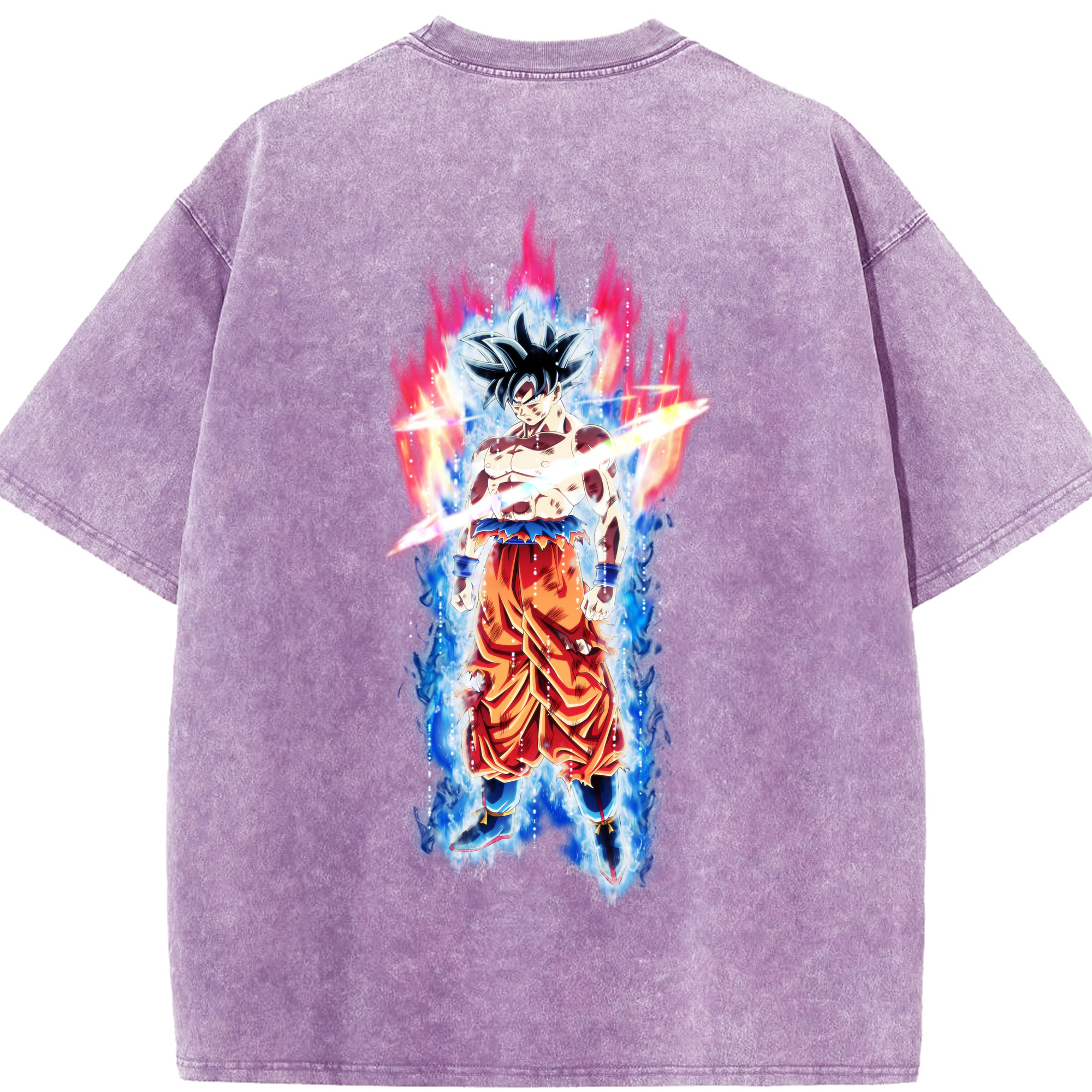 （画像用） ドラゴンボール 孫悟空（そん ごくう）Son Goku カカロット DRAGON BALL Kakarotto 綿100% ヴィンテージ風 半袖Tシャツ（背面プリント）