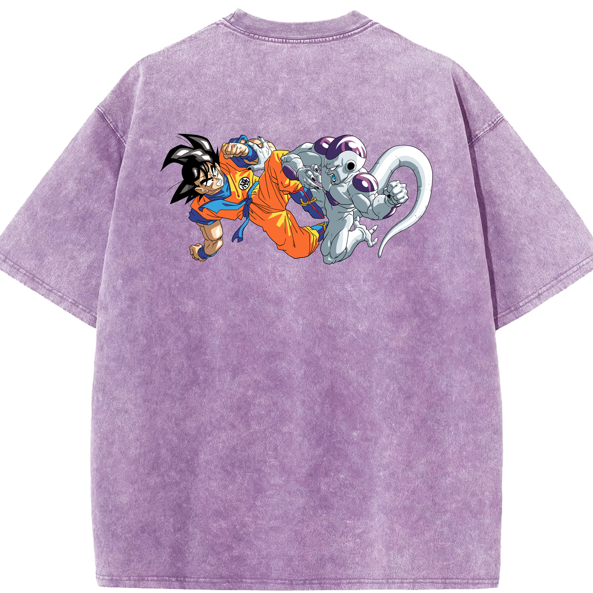 （画像用） ドラゴンボール 孫悟空（そん ごくう）Son Goku カカロット DRAGON BALL Kakarotto 綿100% ヴィンテージ風 半袖Tシャツ（背面プリント）