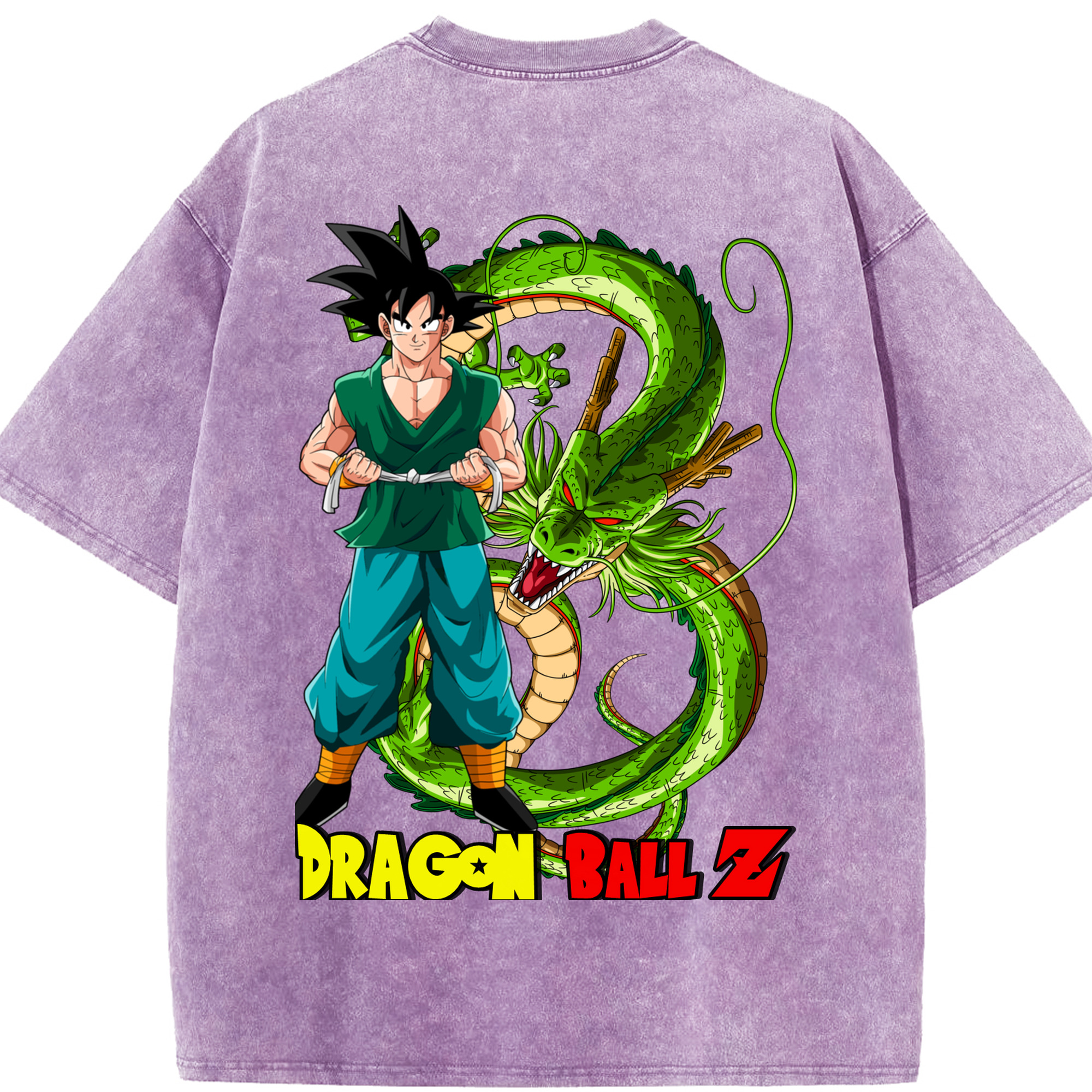 （画像用） ドラゴンボール 孫悟空（そん ごくう）Son Goku カカロット DRAGON BALL Kakarotto 綿100% ヴィンテージ風 半袖Tシャツ（背面プリント）
