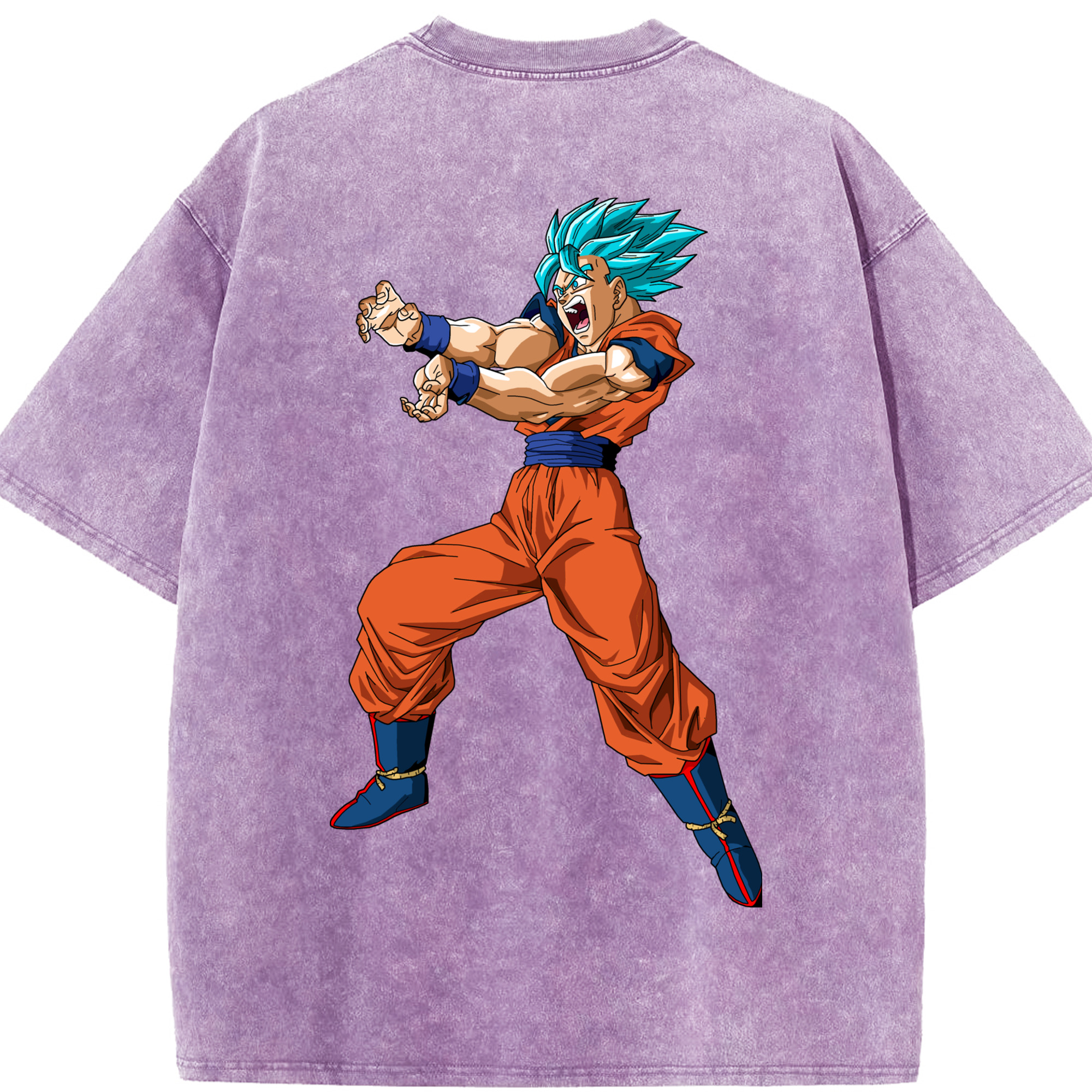 （画像用） ドラゴンボール 孫悟空（そん ごくう）Son Goku カカロット DRAGON BALL Kakarotto 綿100% ヴィンテージ風 半袖Tシャツ（背面プリント）