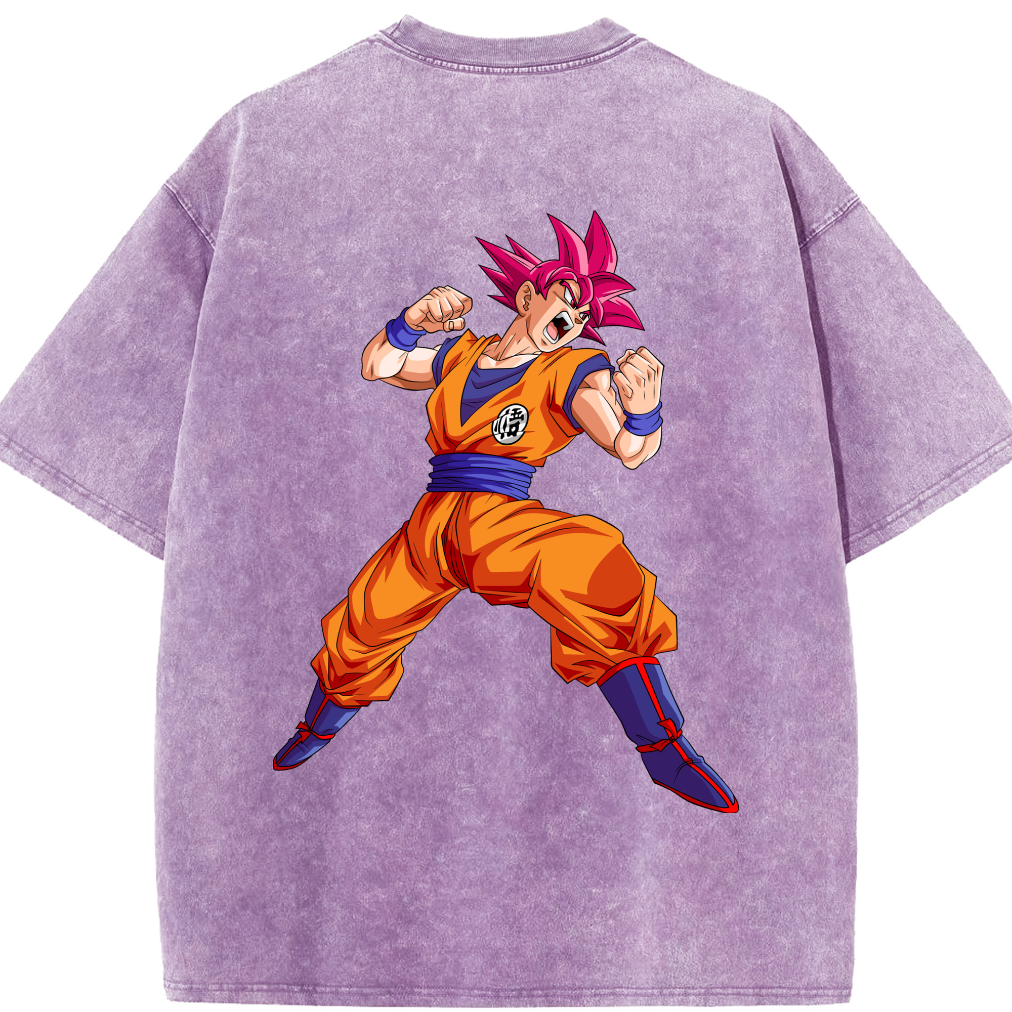 （画像用） ドラゴンボール 孫悟空（そん ごくう）Son Goku カカロット DRAGON BALL Kakarotto 綿100% ヴィンテージ風 半袖Tシャツ（背面プリント）