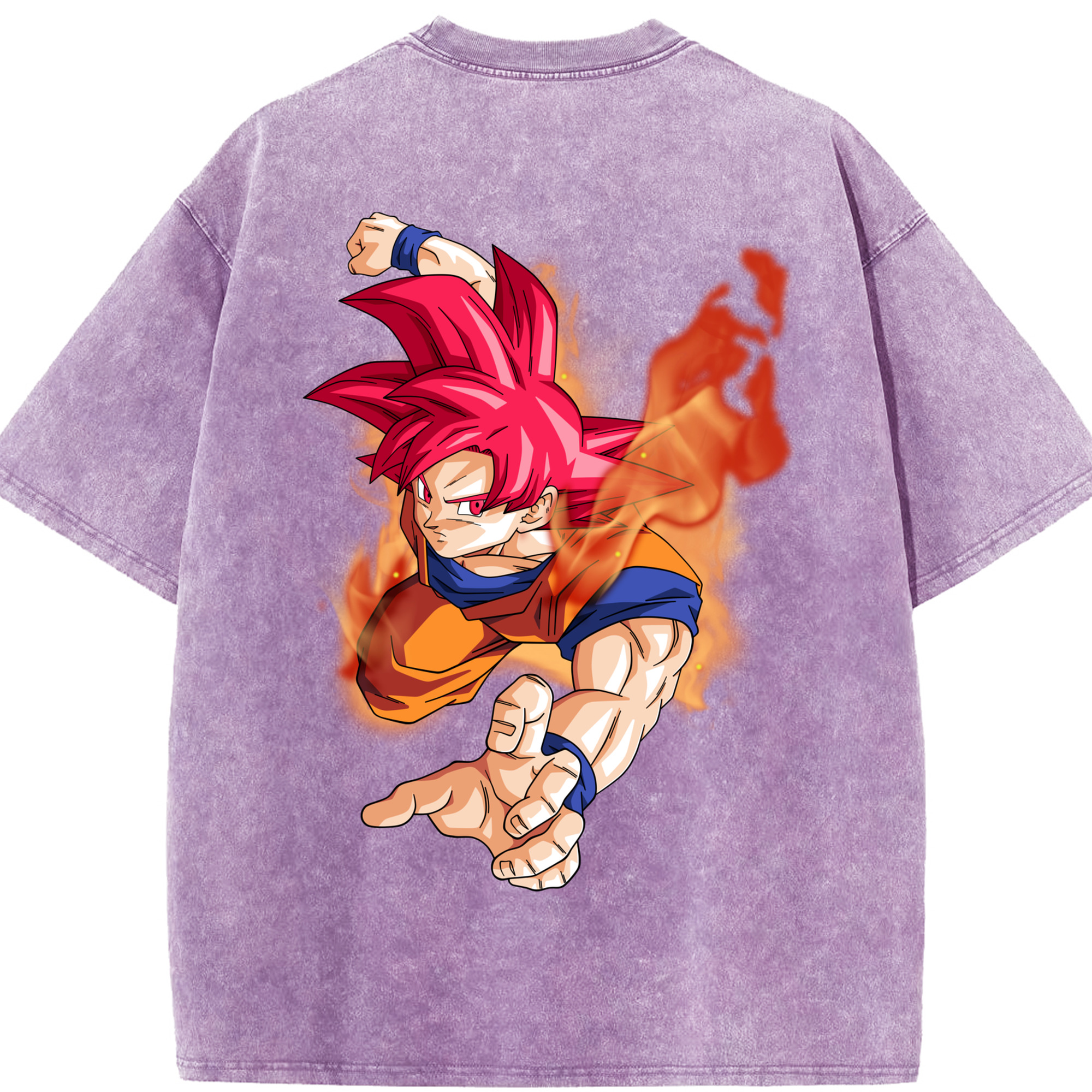 （画像用） ドラゴンボール 孫悟空（そん ごくう）Son Goku カカロット DRAGON BALL Kakarotto 綿100% ヴィンテージ風 半袖Tシャツ（背面プリント）
