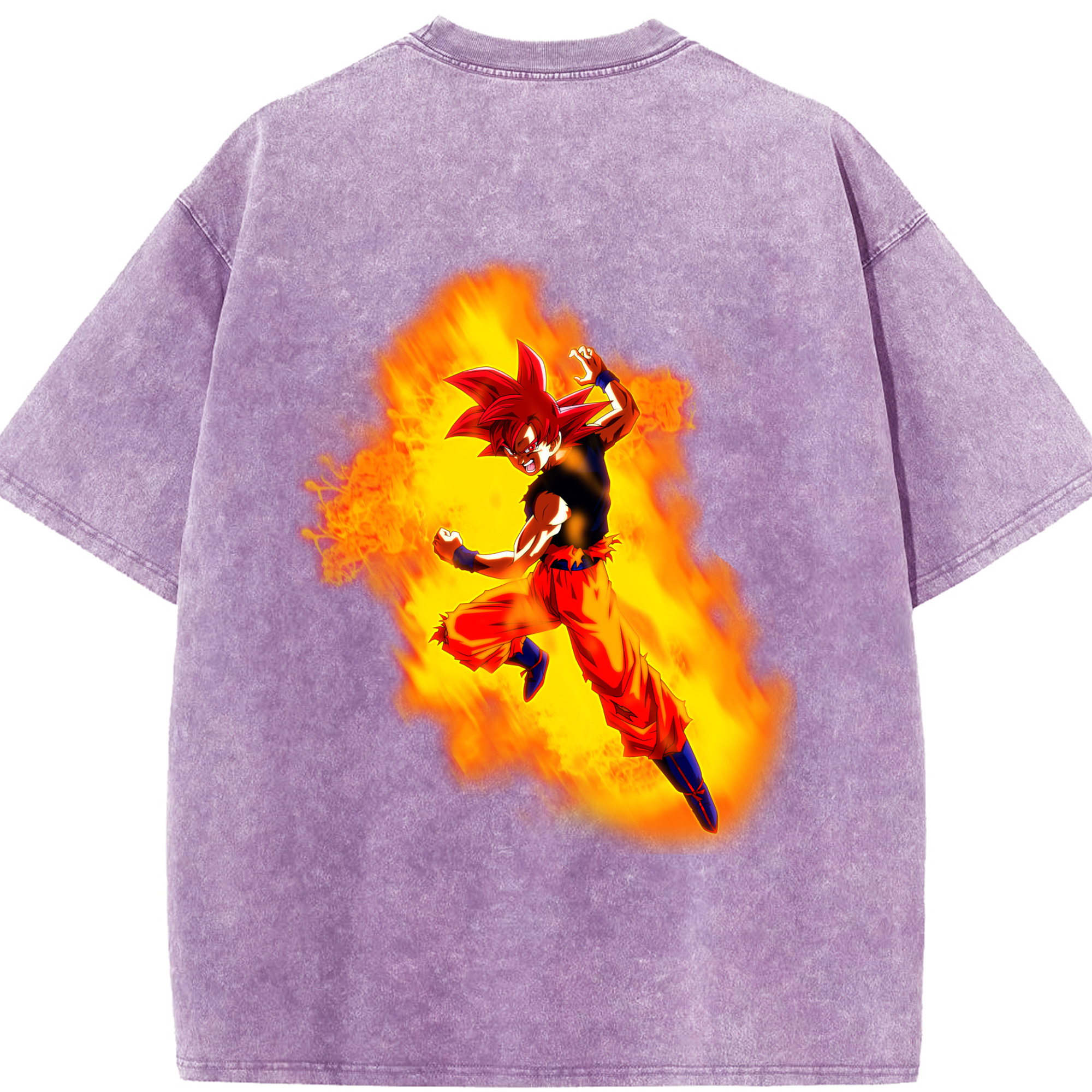 （画像用） ドラゴンボール 孫悟空（そん ごくう）Son Goku カカロット DRAGON BALL Kakarotto 綿100% ヴィンテージ風 半袖Tシャツ（背面プリント）