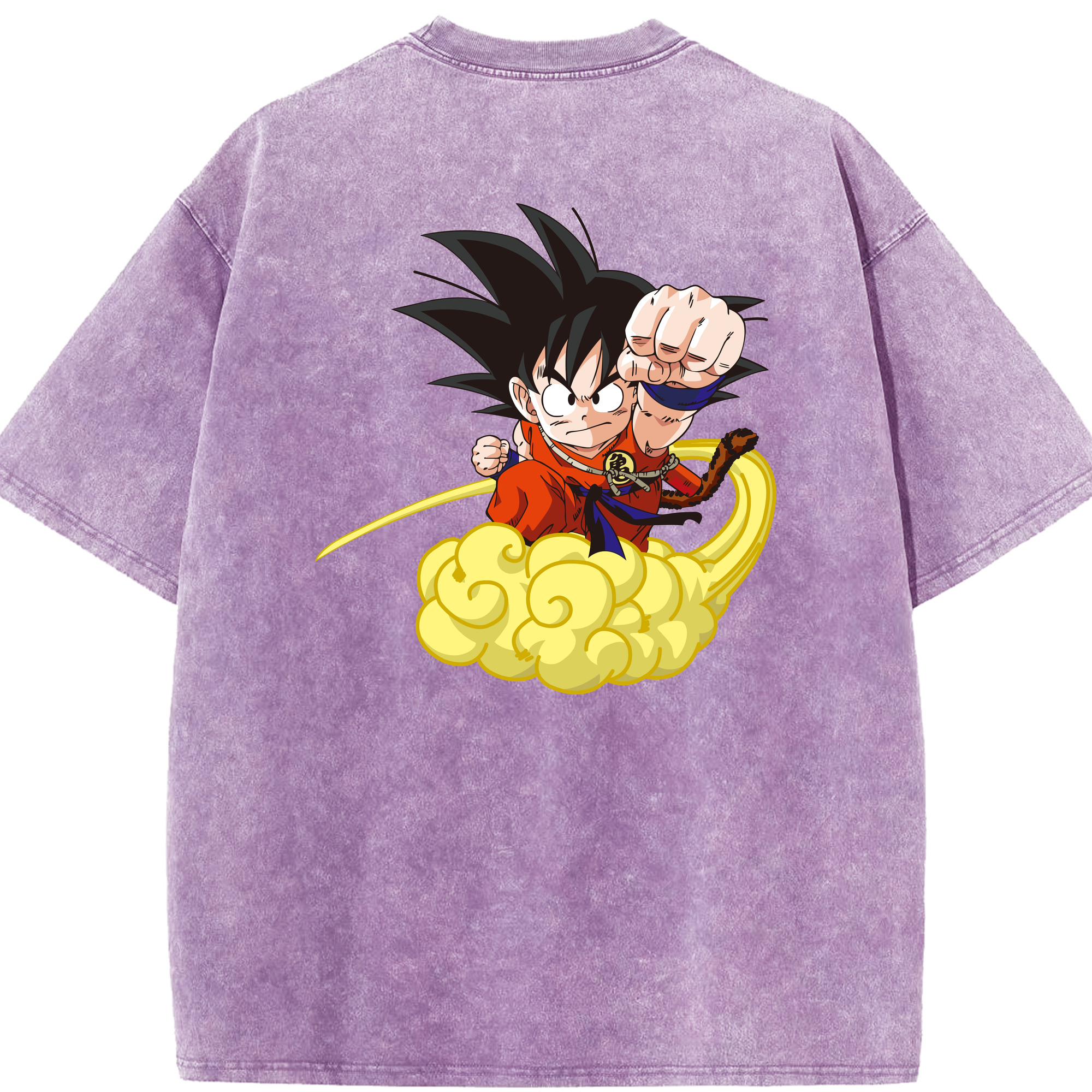 （画像用） ドラゴンボール 孫悟空（そん ごくう）Son Goku カカロット DRAGON BALL Kakarotto 綿100% ヴィンテージ風 半袖Tシャツ（背面プリント）