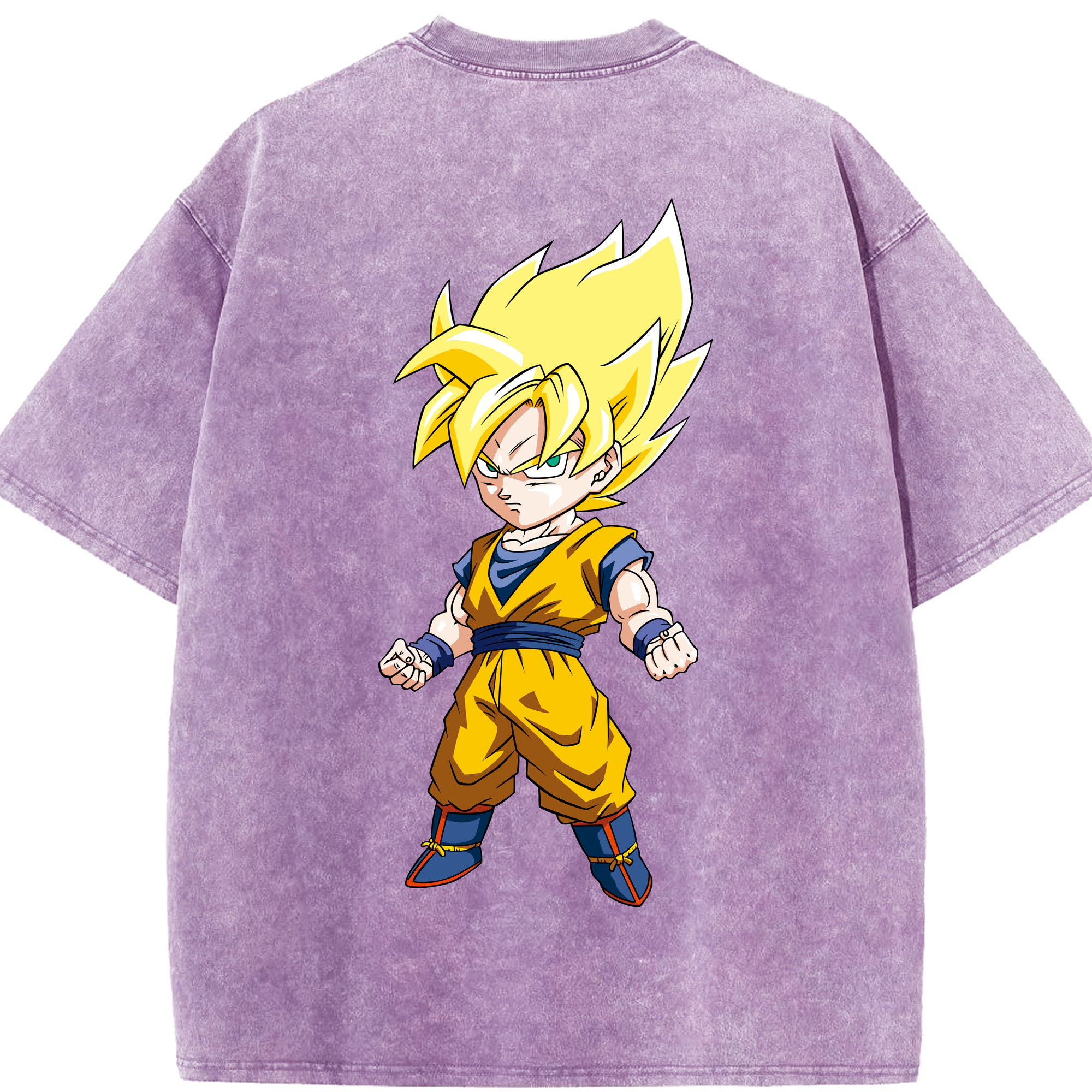 （画像用） ドラゴンボール 孫悟空（そん ごくう）Son Goku カカロット DRAGON BALL Kakarotto 綿100% ヴィンテージ風 半袖Tシャツ（背面プリント）