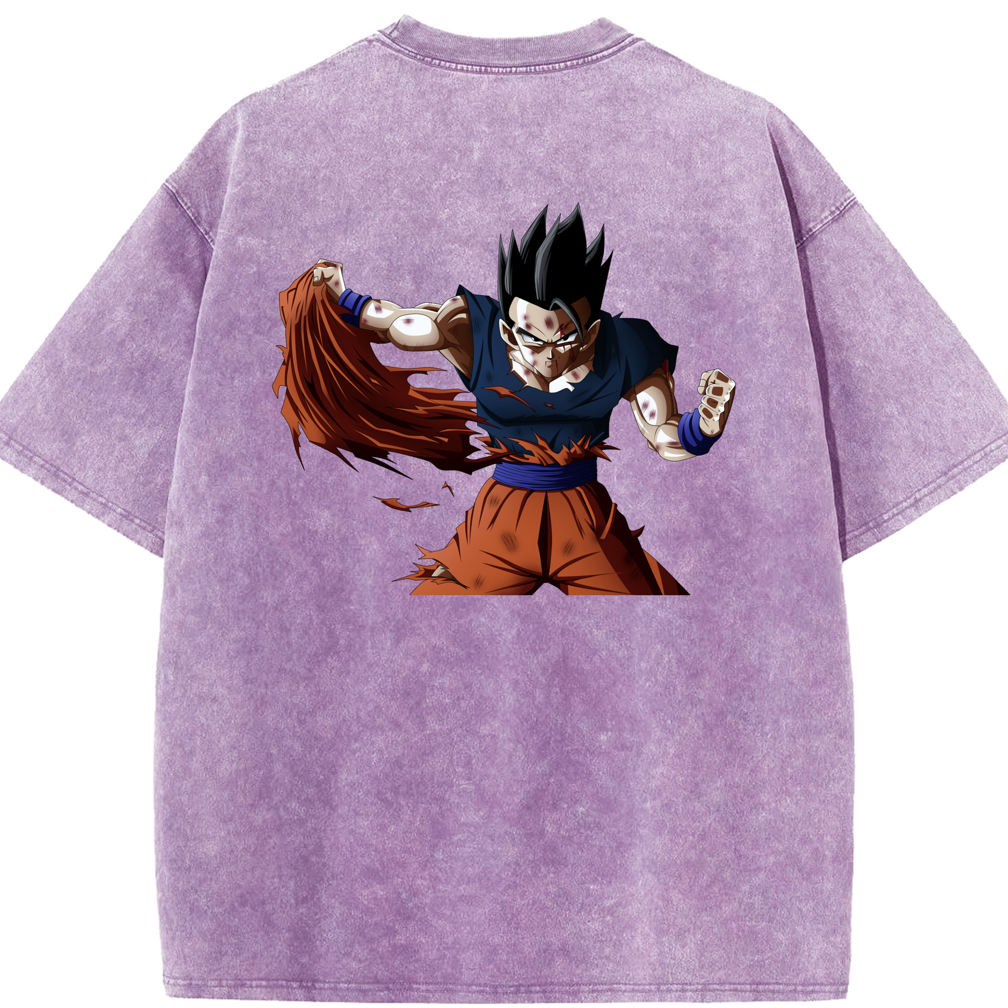 （画像用） ドラゴンボール ベジータ四世（Bejīta Yonsei）DRAGON BALL Vegeta IV 綿100% ヴィンテージ風 半袖Tシャツ（背面プリント）