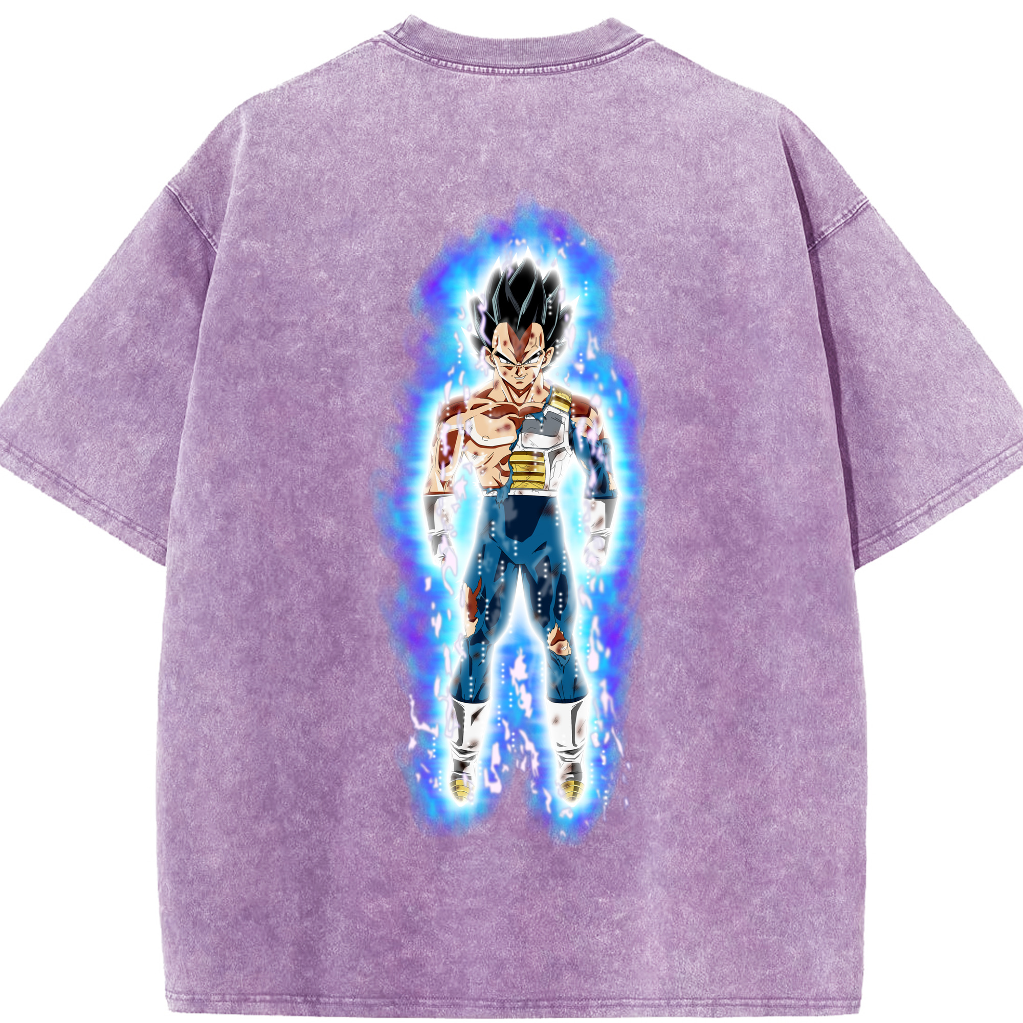 （画像用） ドラゴンボール ベジータ四世（Bejīta Yonsei）DRAGON BALL Vegeta IV 綿100% ヴィンテージ風 半袖Tシャツ（背面プリント）