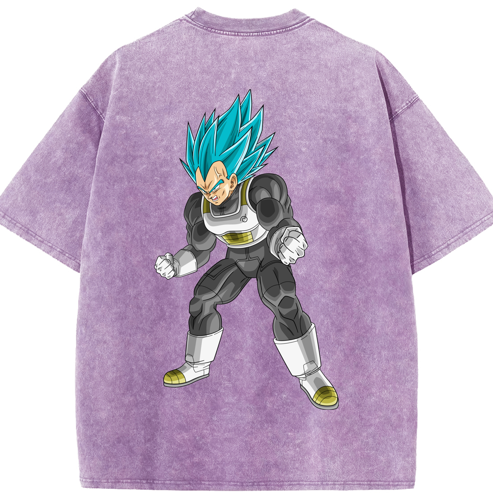 （画像用） ドラゴンボール ベジータ四世（Bejīta Yonsei）DRAGON BALL Vegeta IV 綿100% ヴィンテージ風 半袖Tシャツ（背面プリント）