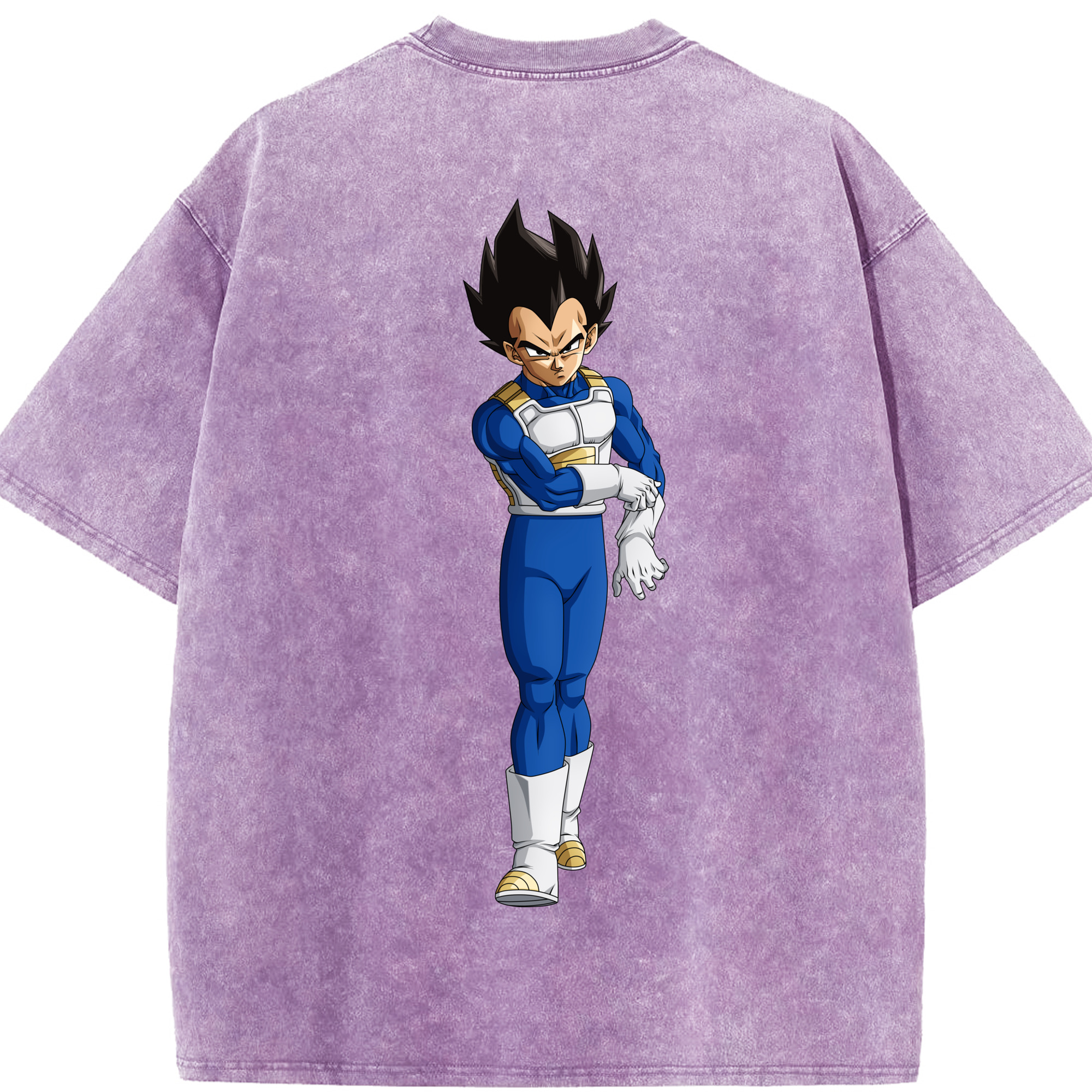 （画像用） ドラゴンボール ベジータ四世（Bejīta Yonsei）DRAGON BALL Vegeta IV 綿100% ヴィンテージ風 半袖Tシャツ（背面プリント）