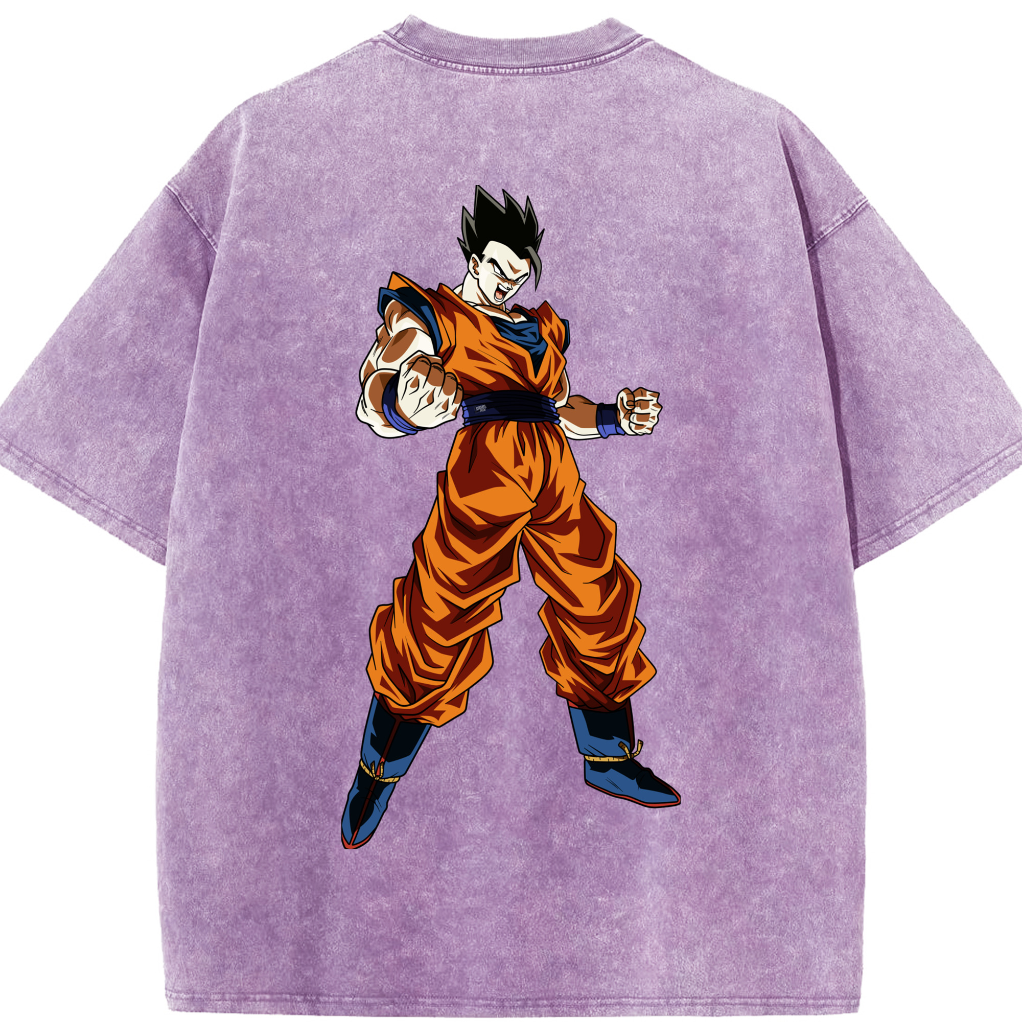 （画像用） ドラゴンボール 孫 悟飯（そんごはん）DRAGON BALL Son Gohan 綿100% ヴィンテージ風 半袖Tシャツ（背面プリント）