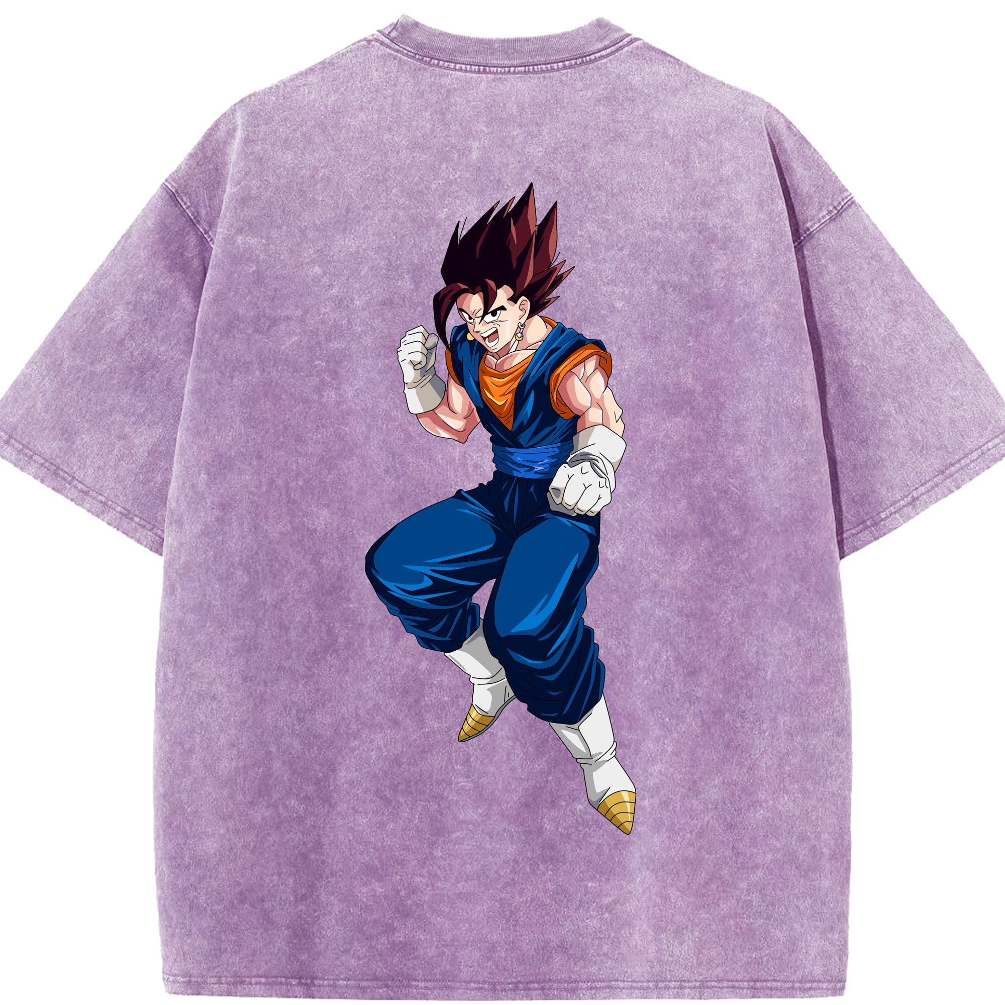 （画像用） ドラゴンボール 孫 悟飯（そんごはん）DRAGON BALL Son Gohan 綿100% ヴィンテージ風 半袖Tシャツ（背面プリント）