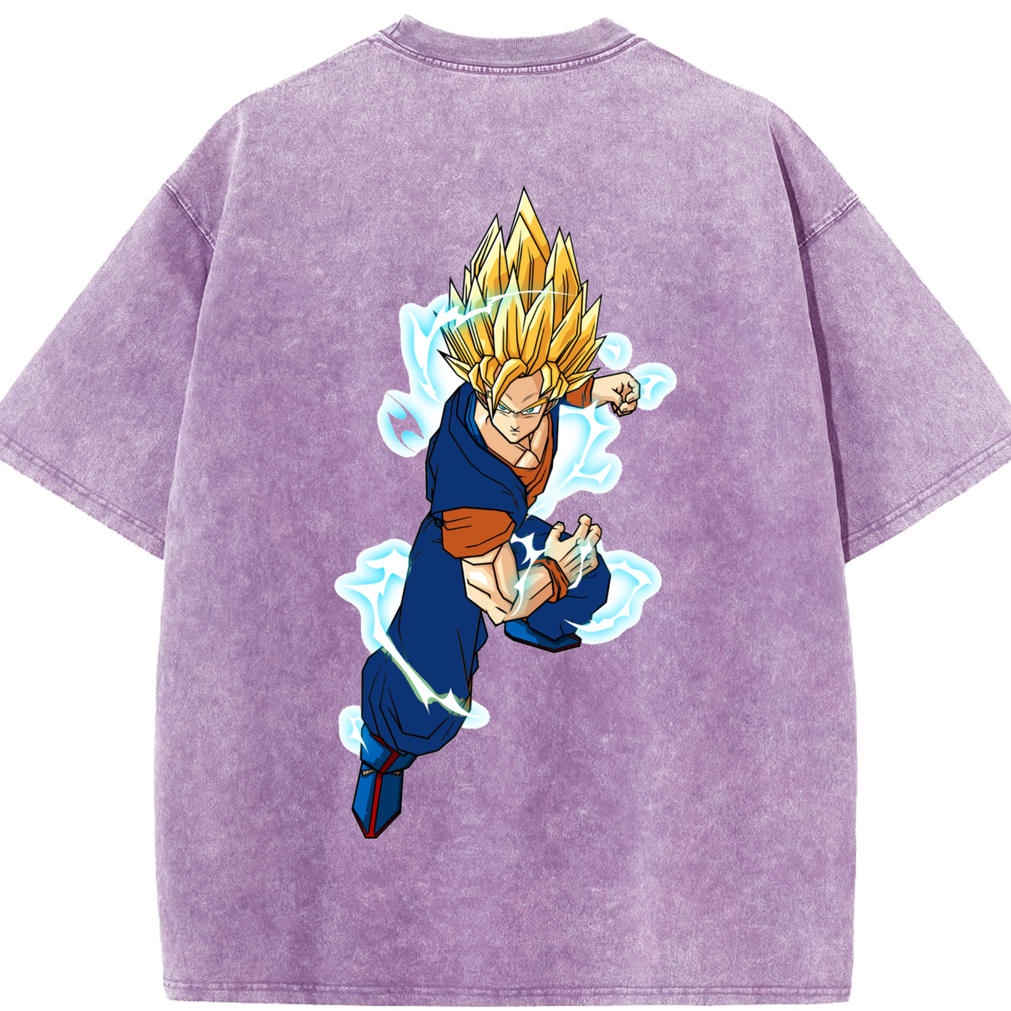 （画像用） ドラゴンボール 孫 悟飯（そんごはん）DRAGON BALL Son Gohan 綿100% ヴィンテージ風 半袖Tシャツ（背面プリント）
