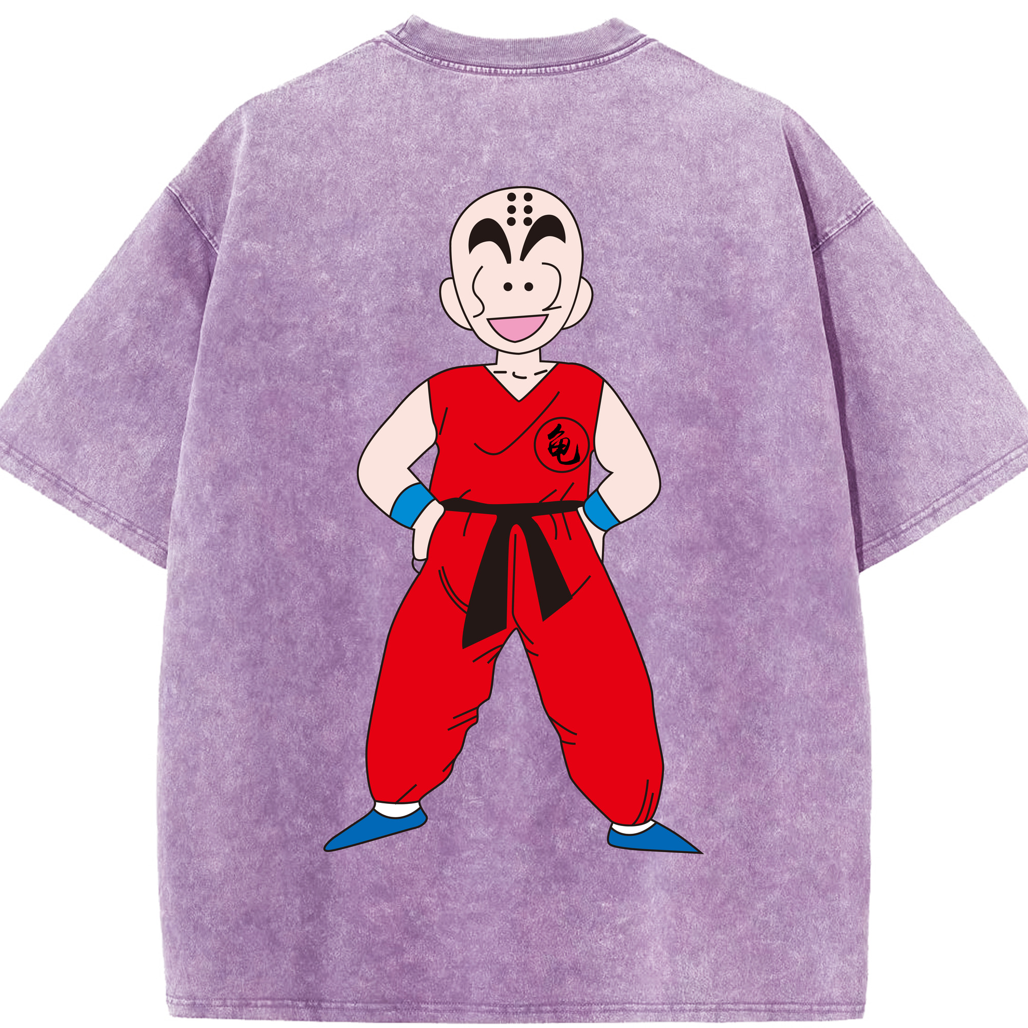 （画像用） ドラゴンボール クリリン DRAGON BALL krillin 綿100% ヴィンテージ風 半袖Tシャツ（背面プリント）