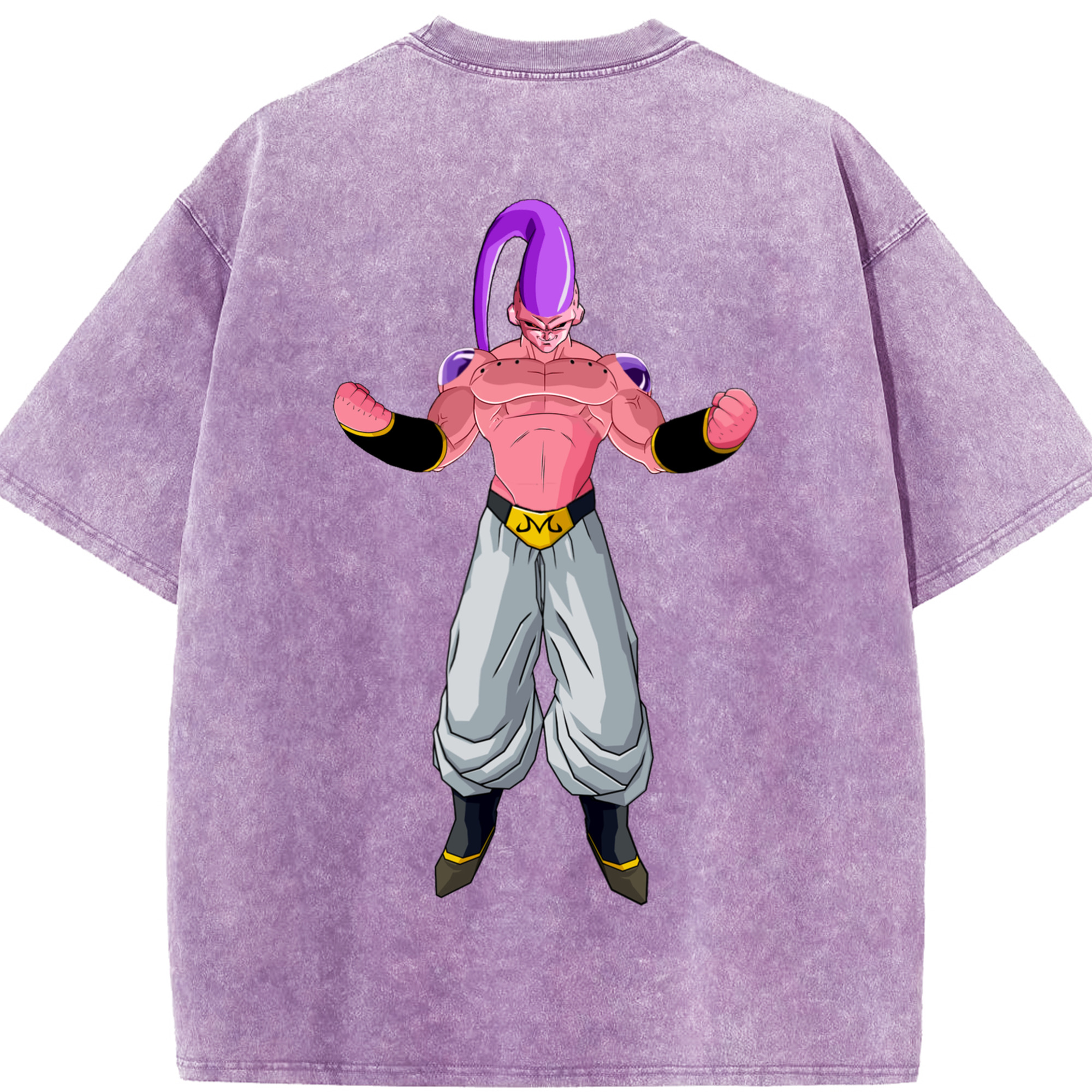 ドラゴンボール 魔人ブウ DRAGON BALL Majin Buu 綿100% ヴィンテージ風 半袖Tシャツ（背面プリント）