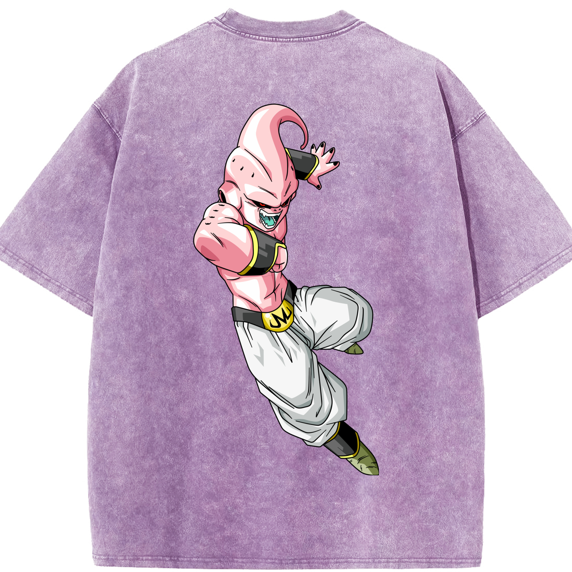 ドラゴンボール 魔人ブウ DRAGON BALL Majin Buu 綿100% ヴィンテージ風 半袖Tシャツ（背面プリント）