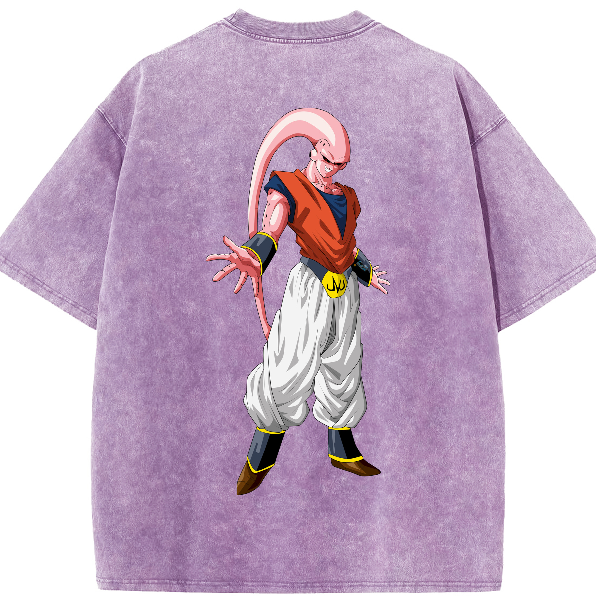 （画像用） ドラゴンボール 魔人ブウ DRAGON BALL Majin Buu 綿100% ヴィンテージ風 半袖Tシャツ（背面プリント）