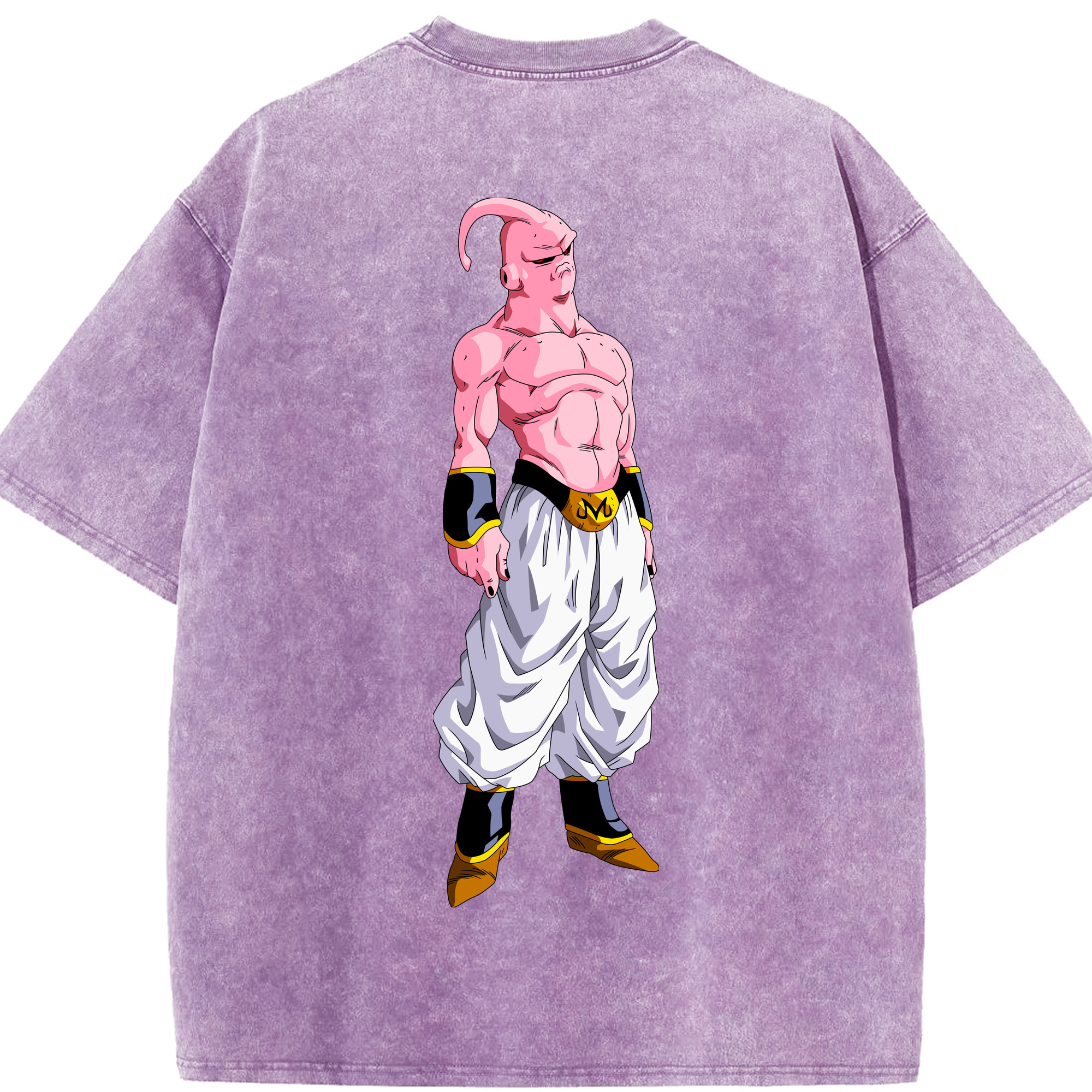 （画像用） ドラゴンボール 魔人ブウ DRAGON BALL Majin Buu 綿100% ヴィンテージ風 半袖Tシャツ（背面プリント）