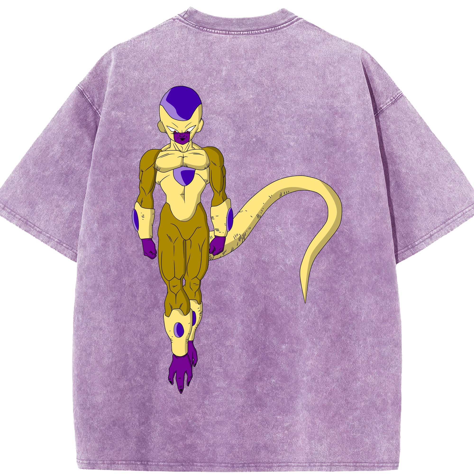 （画像用） ドラゴンボール フリーザ DRAGON BALL Frieza 綿100% ヴィンテージ風 半袖Tシャツ（背面プリント）