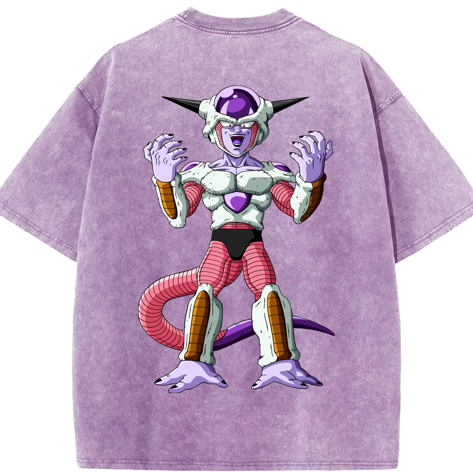 （画像用） ドラゴンボール フリーザ DRAGON BALL Frieza 綿100% ヴィンテージ風 半袖Tシャツ（背面プリント）