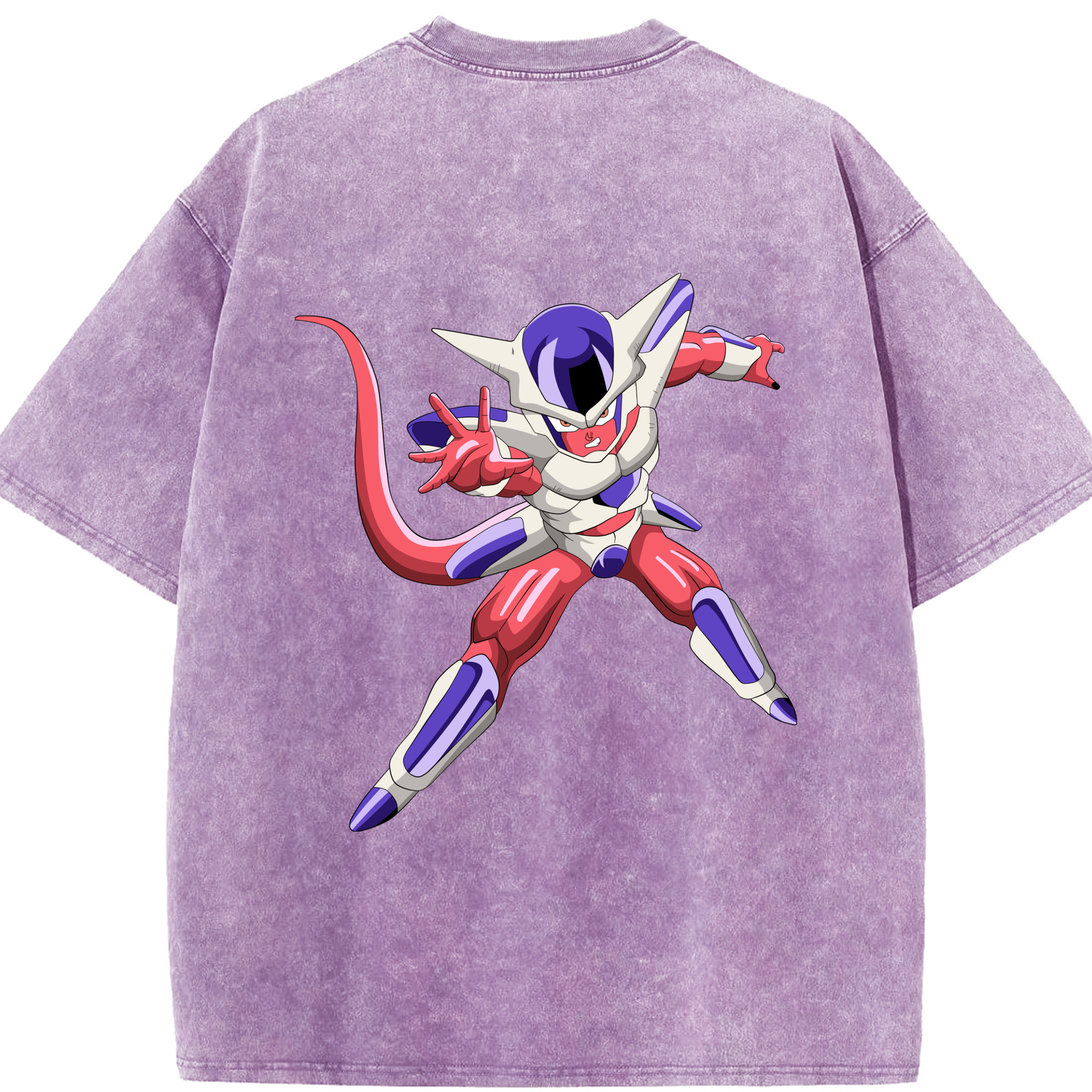 （画像用） ドラゴンボール フリーザ DRAGON BALL Frieza 綿100% ヴィンテージ風 半袖Tシャツ（背面プリント）