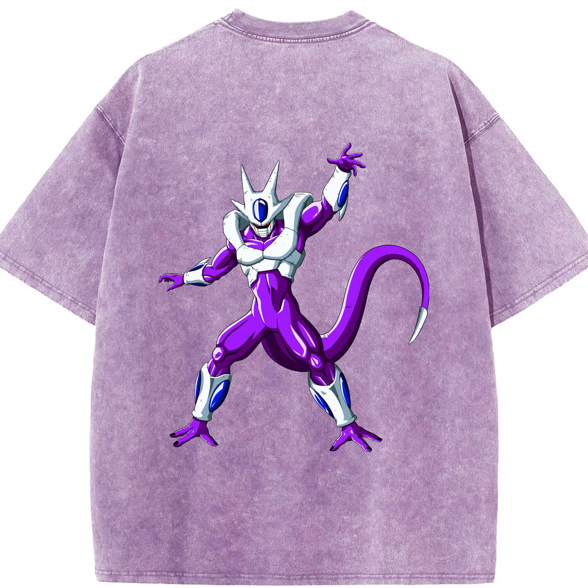 （画像用） ドラゴンボール クウラ DRAGON BALL Cooler Coora 綿100% ヴィンテージ風 半袖Tシャツ（背面プリント）