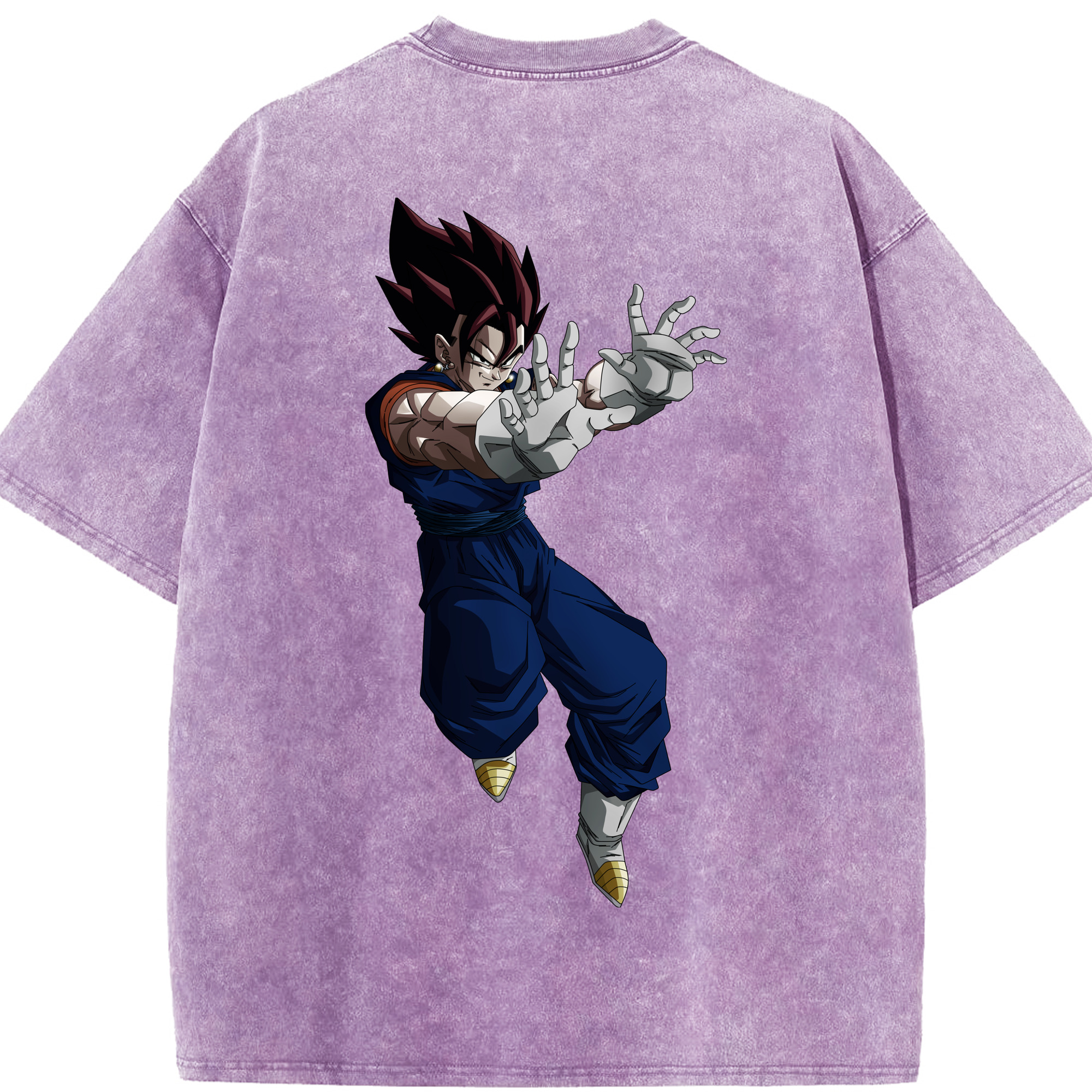 （画像用） ドラゴンボール ベジット DRAGON BALL Vegetto 綿100% ヴィンテージ風 半袖Tシャツ（背面プリント）