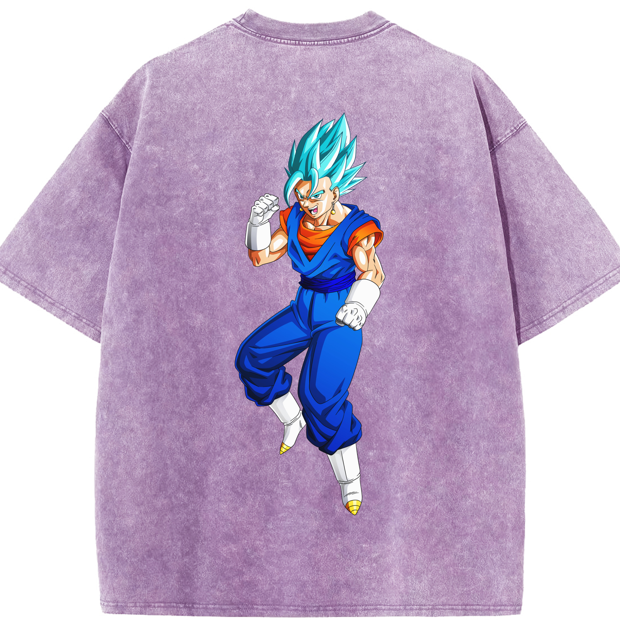 （画像用） ドラゴンボール ベジット DRAGON BALL Vegetto 綿100% ヴィンテージ風 半袖Tシャツ（背面プリント）