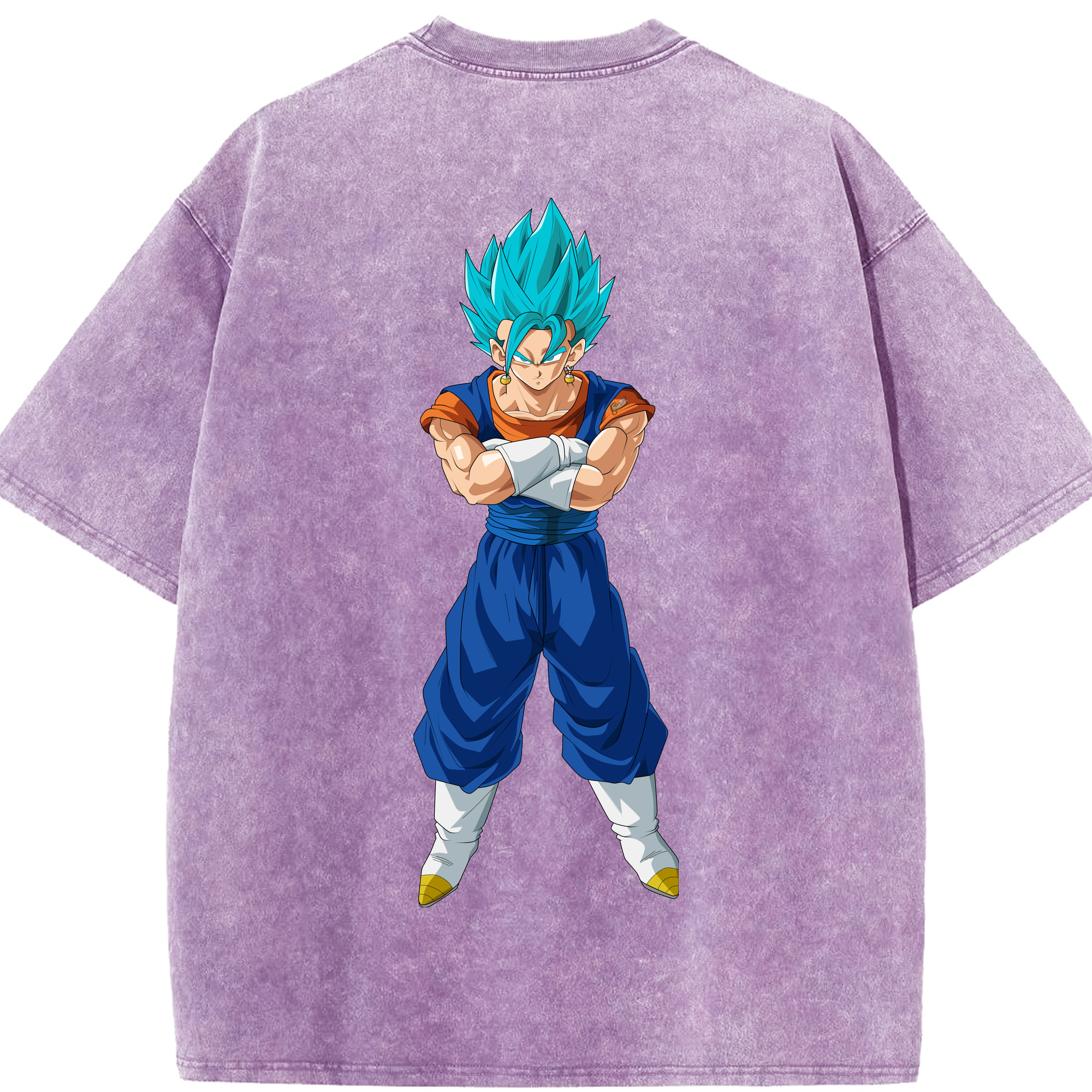 （画像用） ドラゴンボール ベジット DRAGON BALL Vegetto 綿100% ヴィンテージ風 半袖Tシャツ（背面プリント）