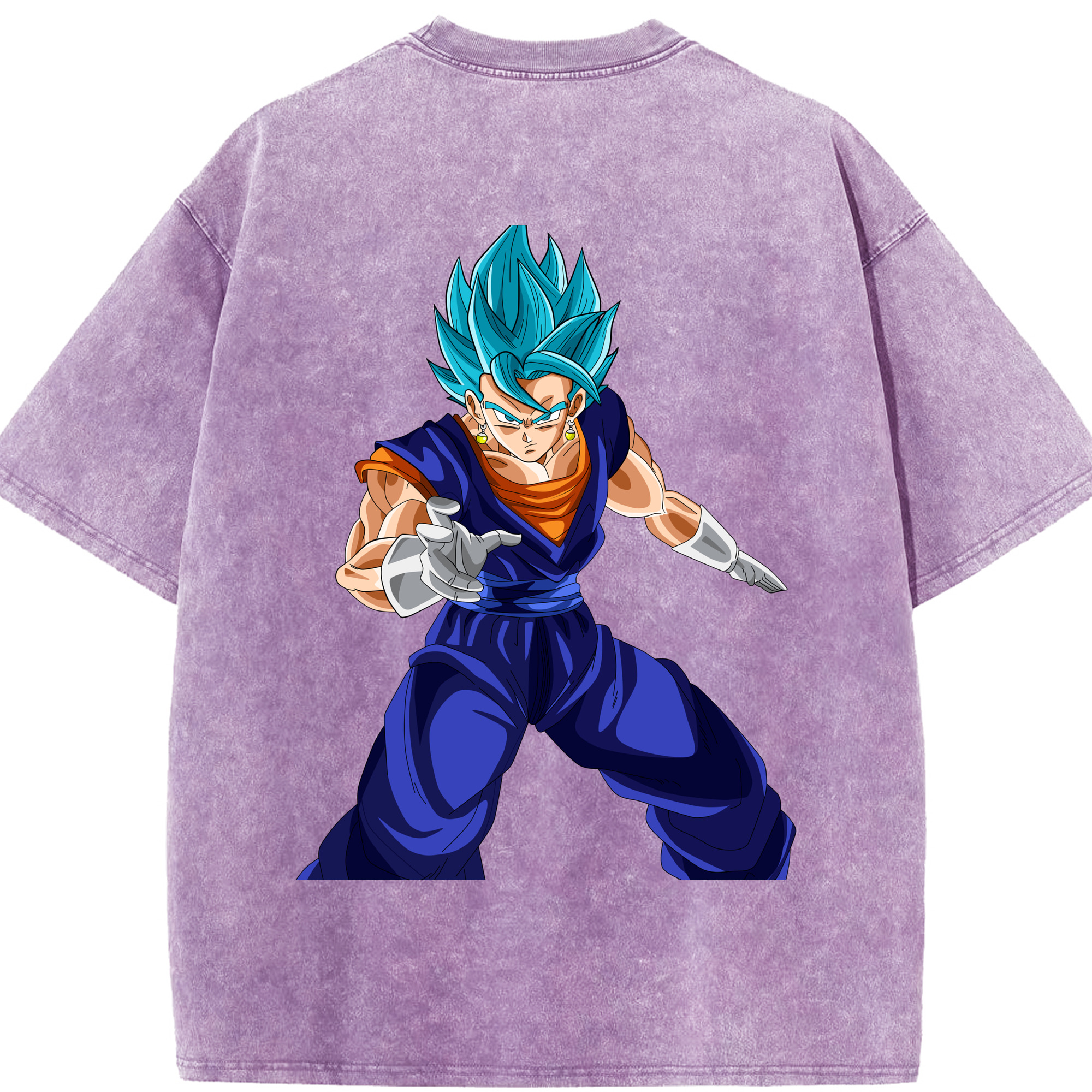 （画像用） ドラゴンボール ベジット DRAGON BALL Vegetto 綿100% ヴィンテージ風 半袖Tシャツ（背面プリント）