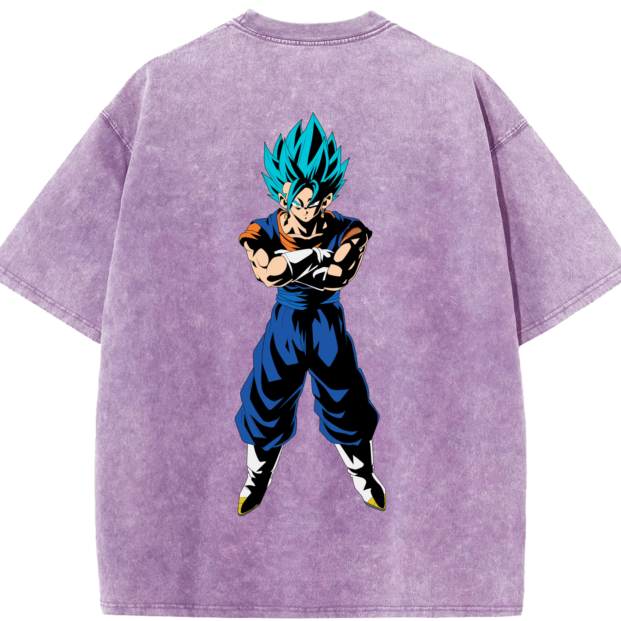 （画像用） ドラゴンボール ベジット DRAGON BALL Vegetto 綿100% ヴィンテージ風 半袖Tシャツ（背面プリント）