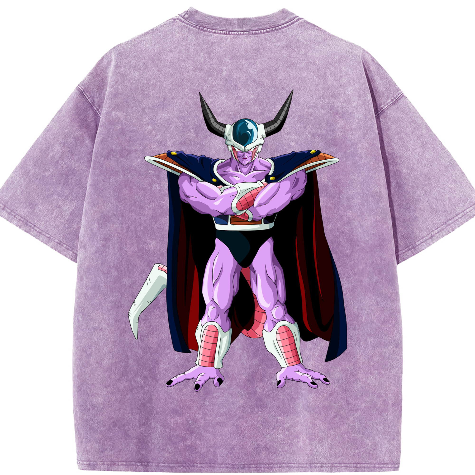 （画像用） ドラゴンボール コルド大王 DRAGON BALL King Cold 綿100% ヴィンテージ風 半袖Tシャツ（背面プリント）