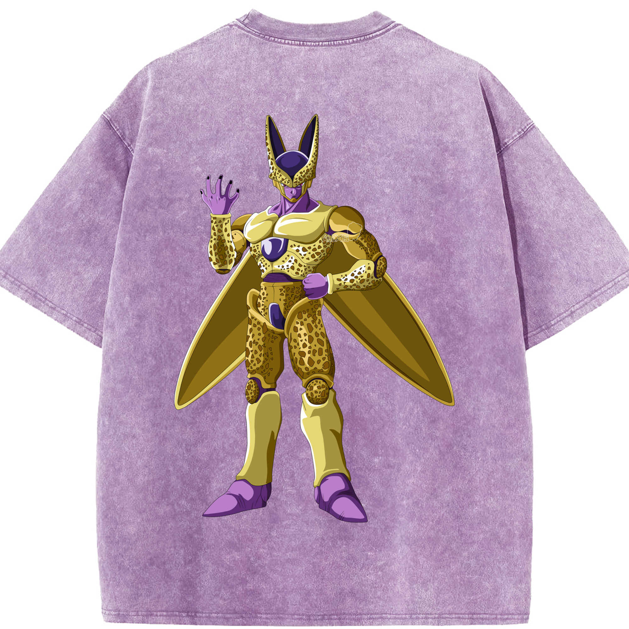 （画像用） ドラゴンボール セル DRAGON BALL Cell 綿100% ヴィンテージ風 半袖Tシャツ（背面プリント）