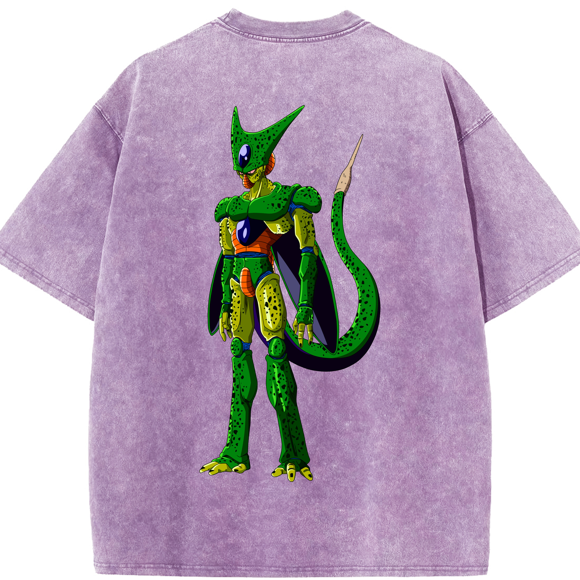 （画像用） ドラゴンボール セル DRAGON BALL Cell 綿100% ヴィンテージ風 半袖Tシャツ（背面プリント）