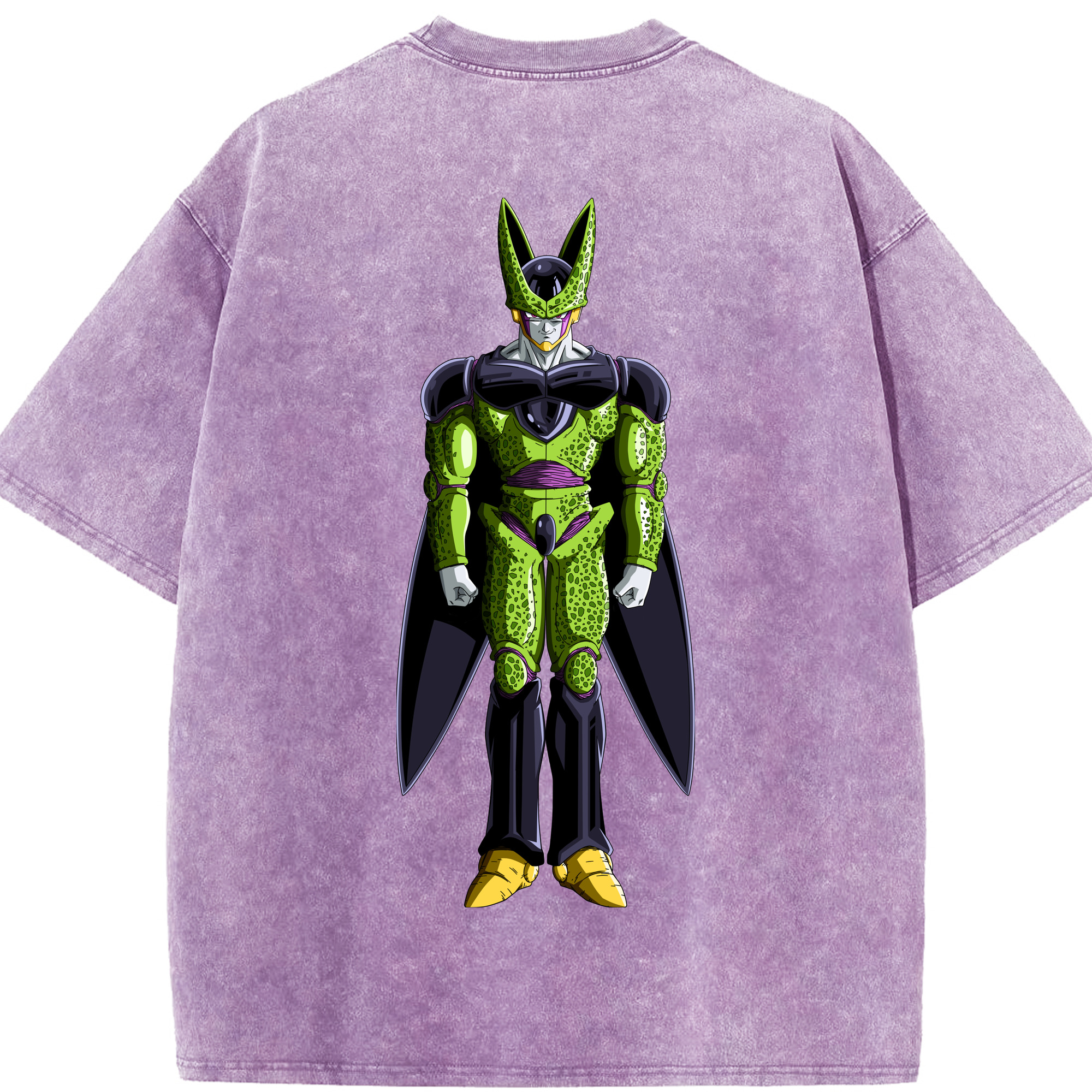 （画像用） ドラゴンボール セル DRAGON BALL Cell 綿100% ヴィンテージ風 半袖Tシャツ（背面プリント）