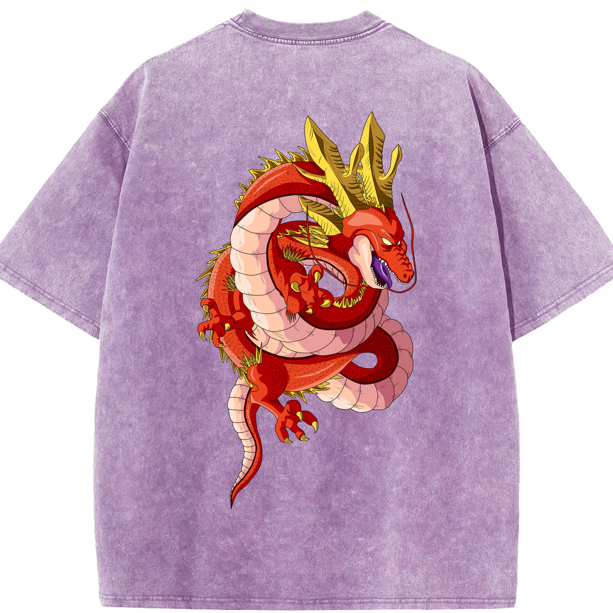 ドラゴンボール 神龍 シェンロン DRAGON BALL Shenron 綿100% ヴィンテージ風 半袖Tシャツ（背面プリント）
