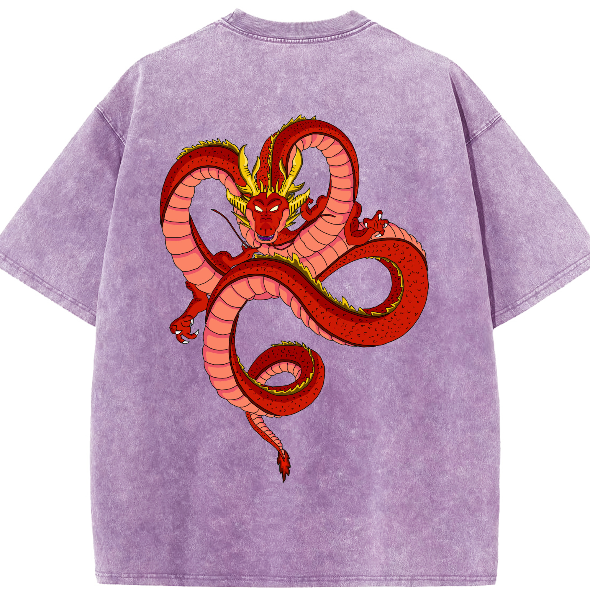 ドラゴンボール 神龍 シェンロン DRAGON BALL Shenron 綿100% ヴィンテージ風 半袖Tシャツ（背面プリント）