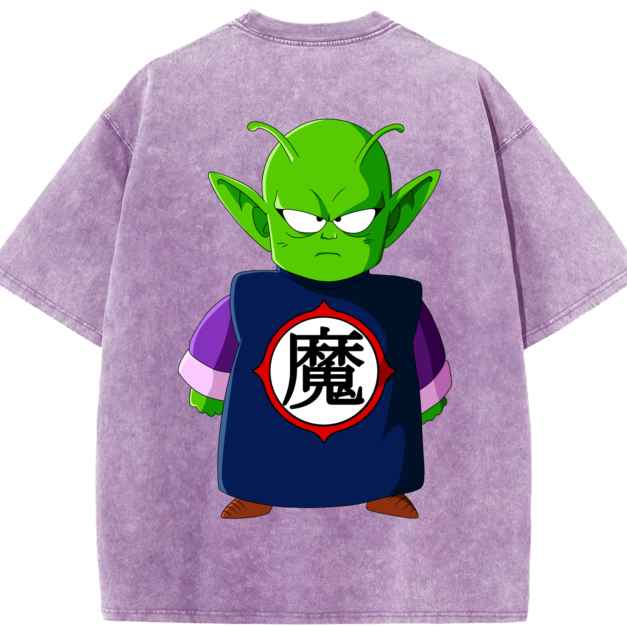 （画像用） ドラゴンボール ピッコロ DRAGON BALL Piccolo 綿100% ヴィンテージ風 半袖Tシャツ（背面プリント）