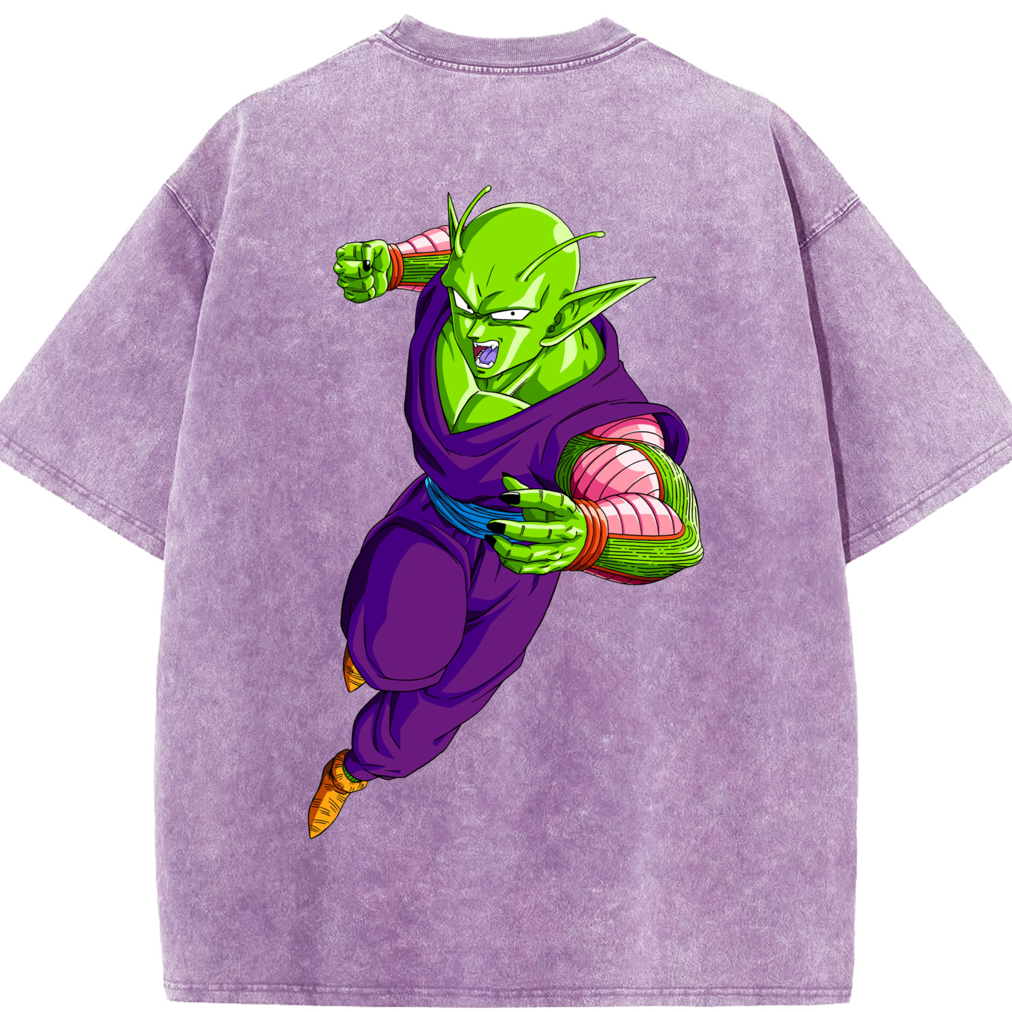 （画像用） ドラゴンボール ピッコロ DRAGON BALL Piccolo 綿100% ヴィンテージ風 半袖Tシャツ（背面プリント）