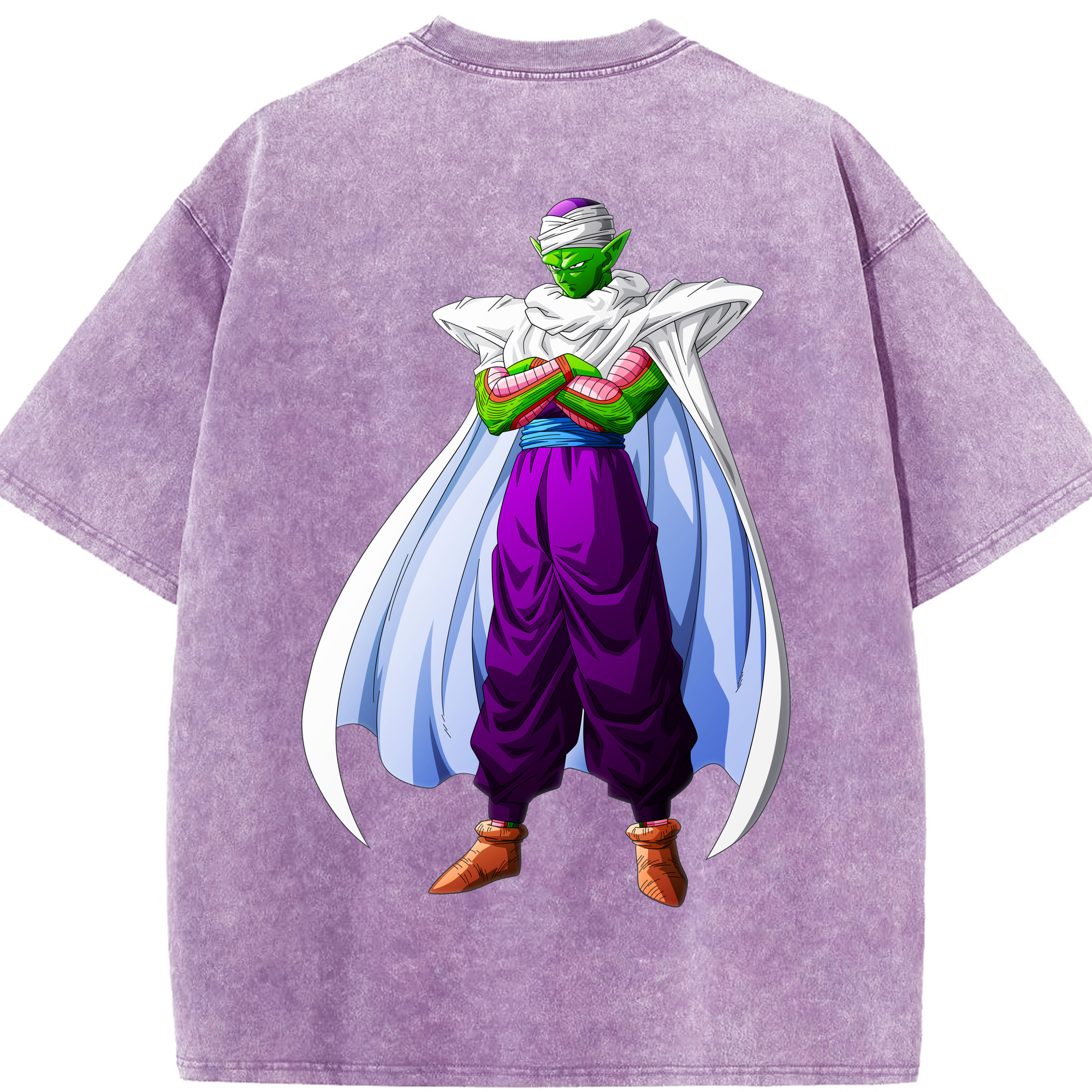 （画像用） ドラゴンボール ピッコロ DRAGON BALL Piccolo 綿100% ヴィンテージ風 半袖Tシャツ（背面プリント）