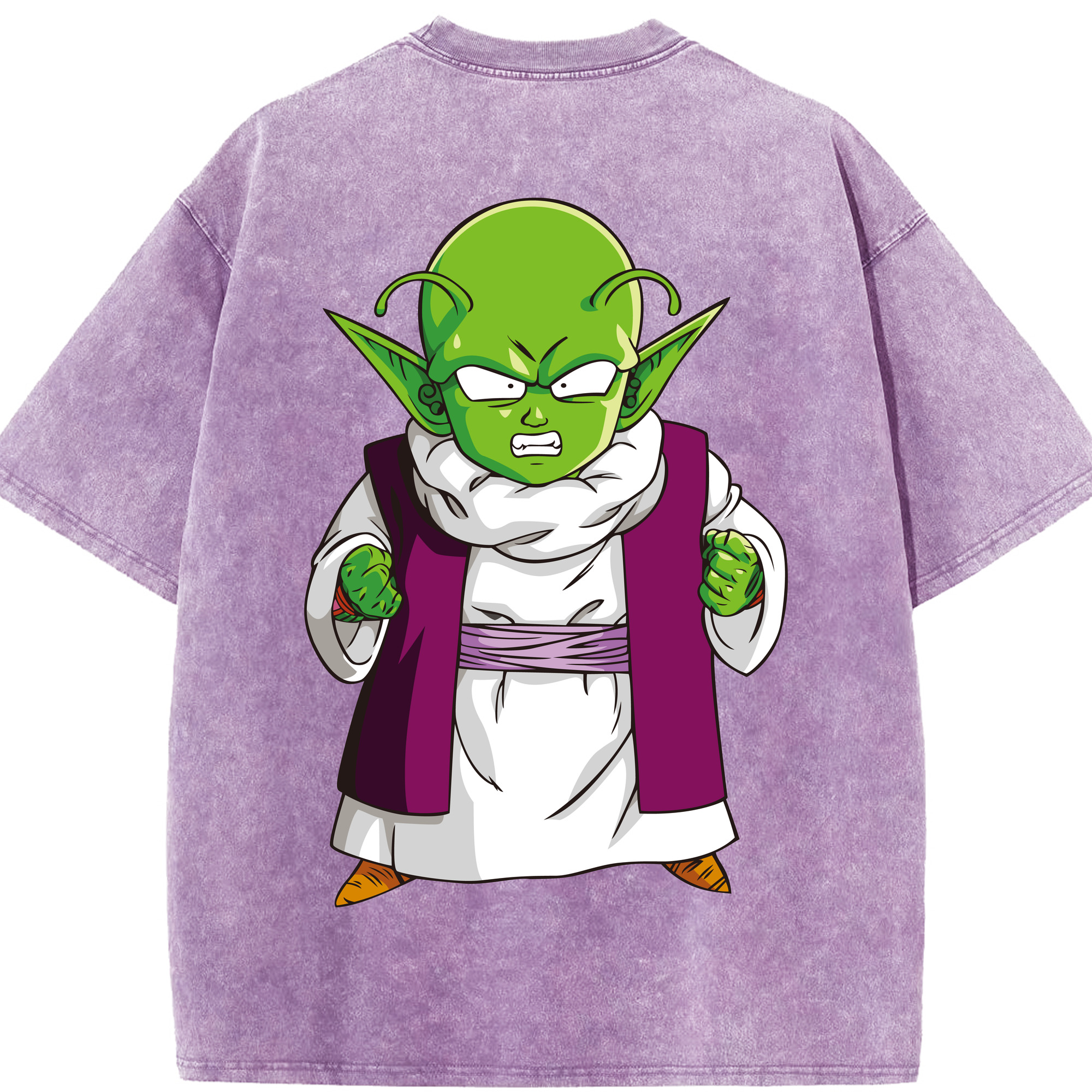 （画像用） ドラゴンボール ピッコロ DRAGON BALL Piccolo 綿100% ヴィンテージ風 半袖Tシャツ（背面プリント）