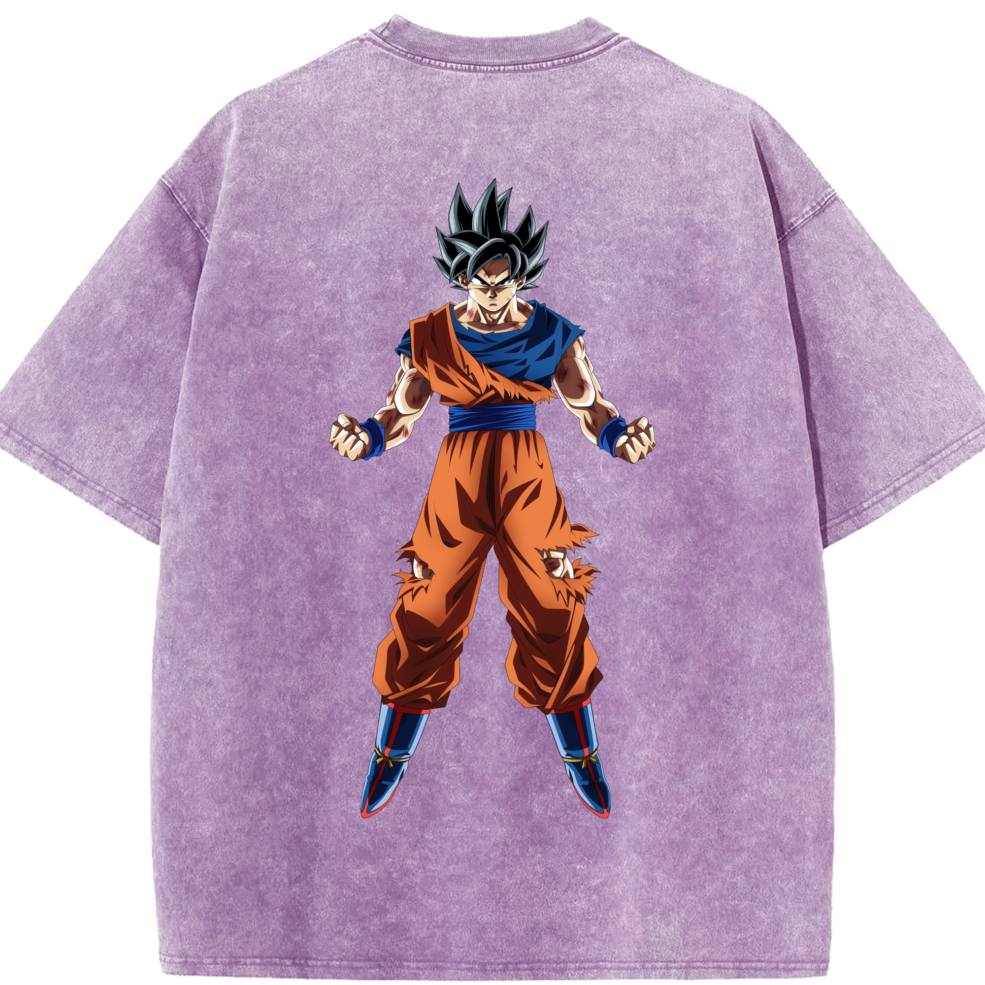 （画像用） ドラゴンボール 孫悟空（そん ごくう）Son Goku カカロット DRAGON BALL Kakarotto 綿100% ヴィンテージ風 半袖Tシャツ（背面プリント）